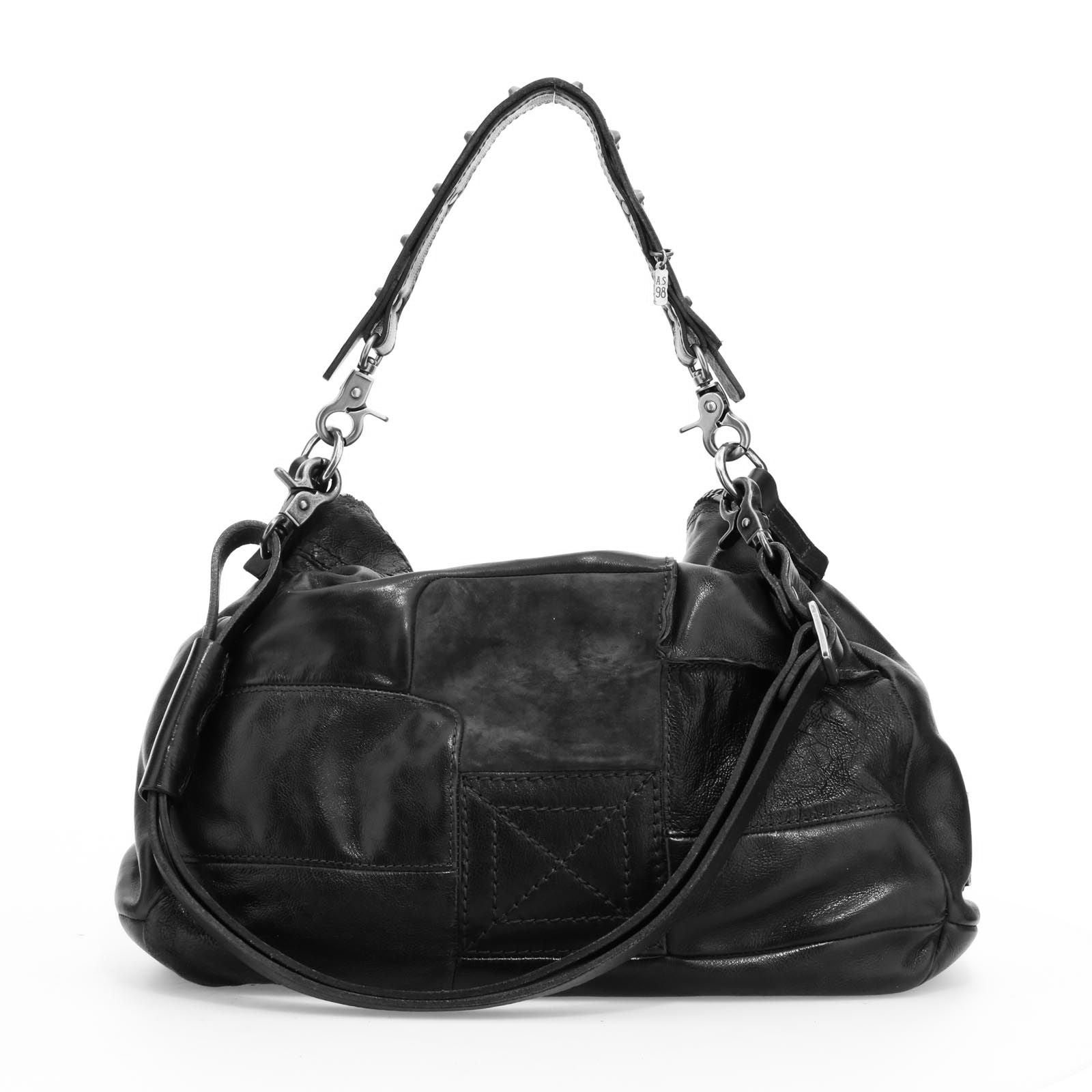 Borsa in pelle donna AS98 200771 Black