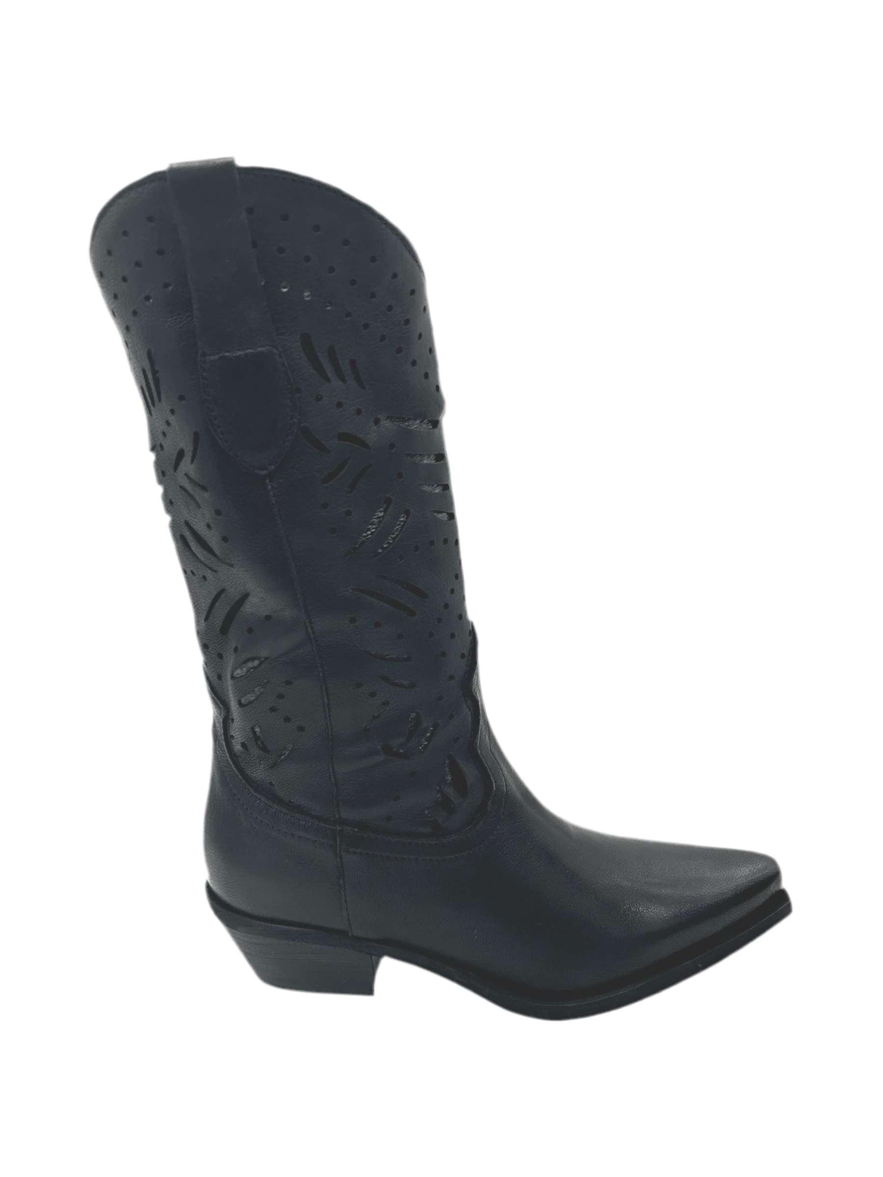 Stivale texano pelle Zoe Nero - Dakota 15 -