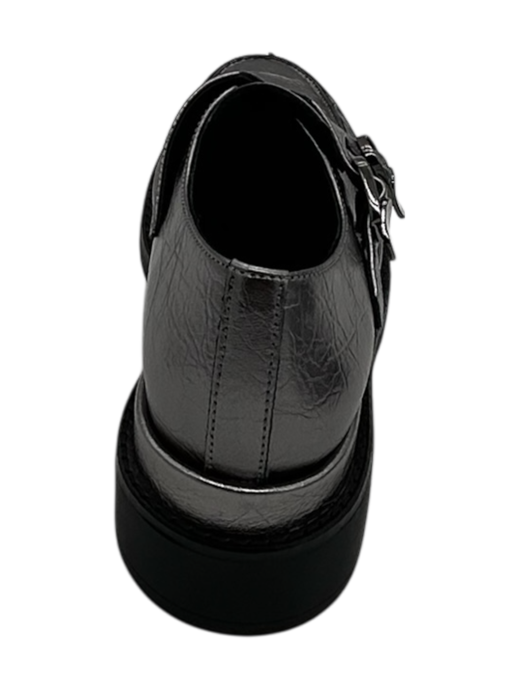 Scarpa pelle donna ELVIO ZANON laminata Peltro -EC0705X-