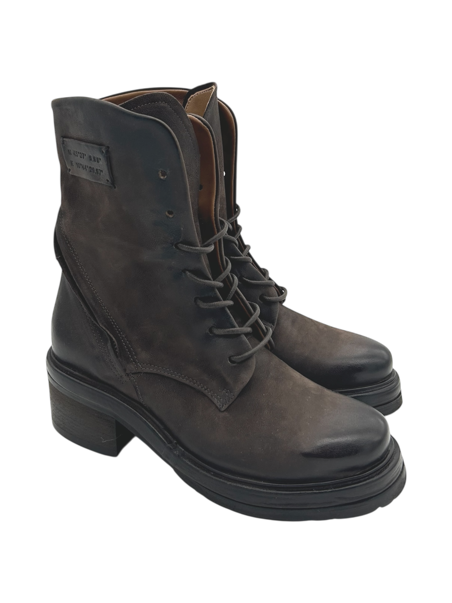 Anfibio pelle donna AS98 Ebano - A89229 -