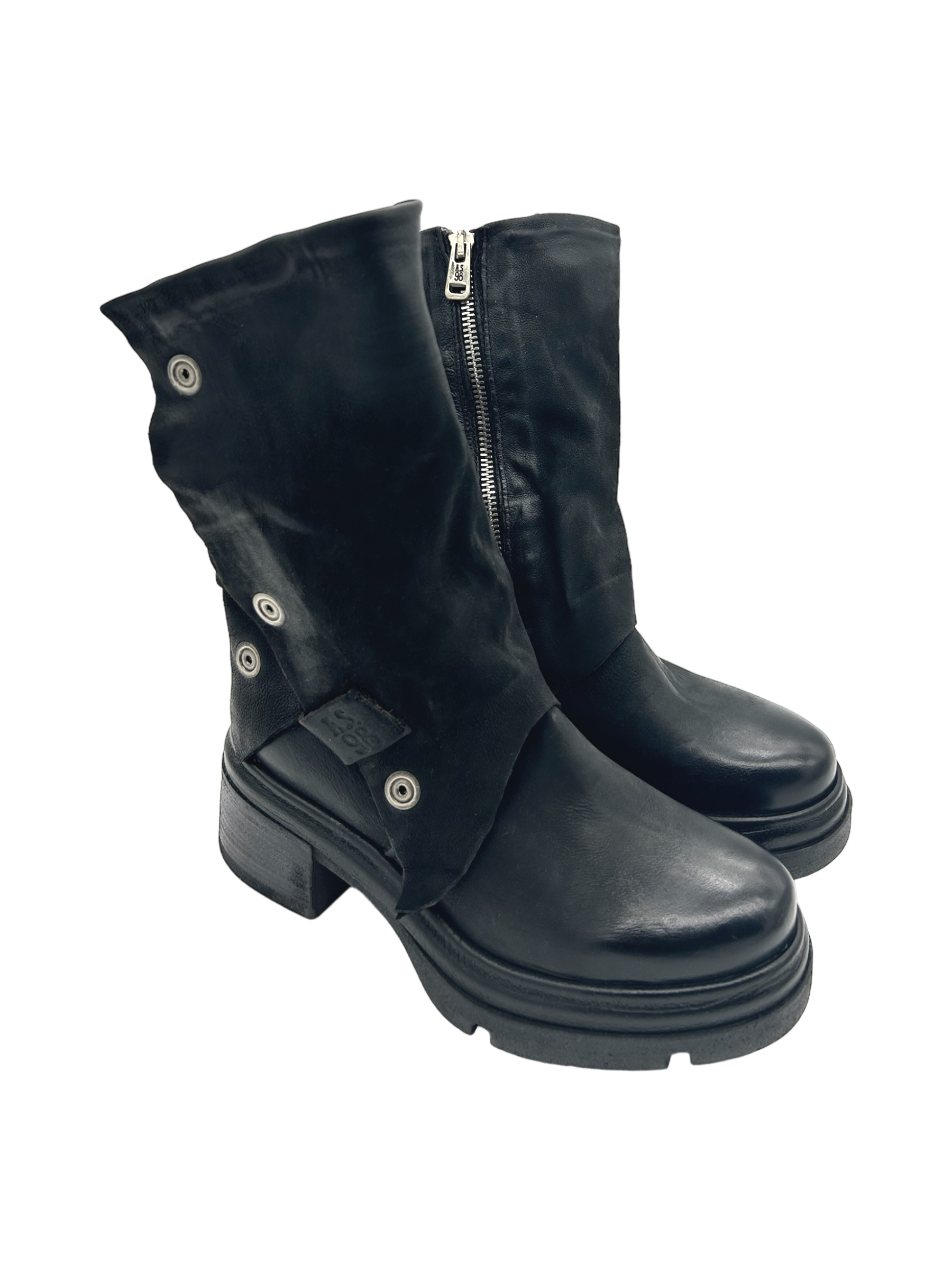 Anfibio pelle donna AS98 Nero - A89218 -