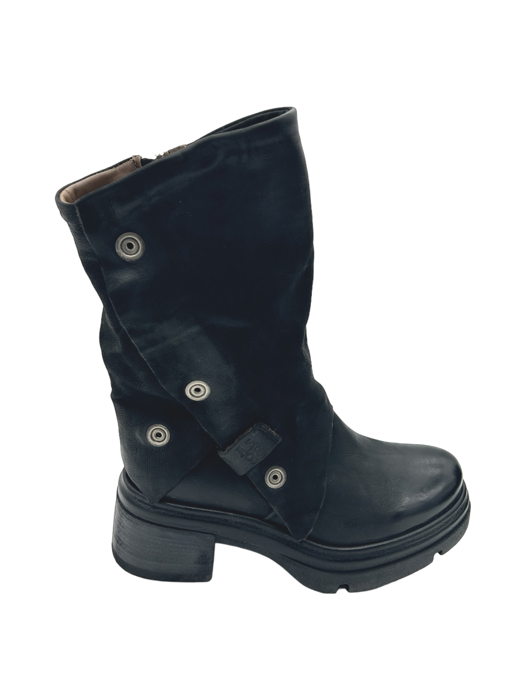 Anfibio pelle donna AS98 Nero - A89218 -