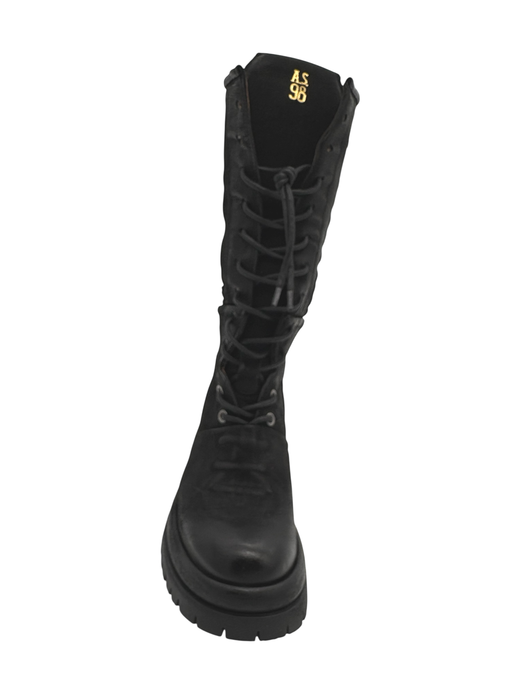 Anfibio pelle donna AS98 Nero - B51327-