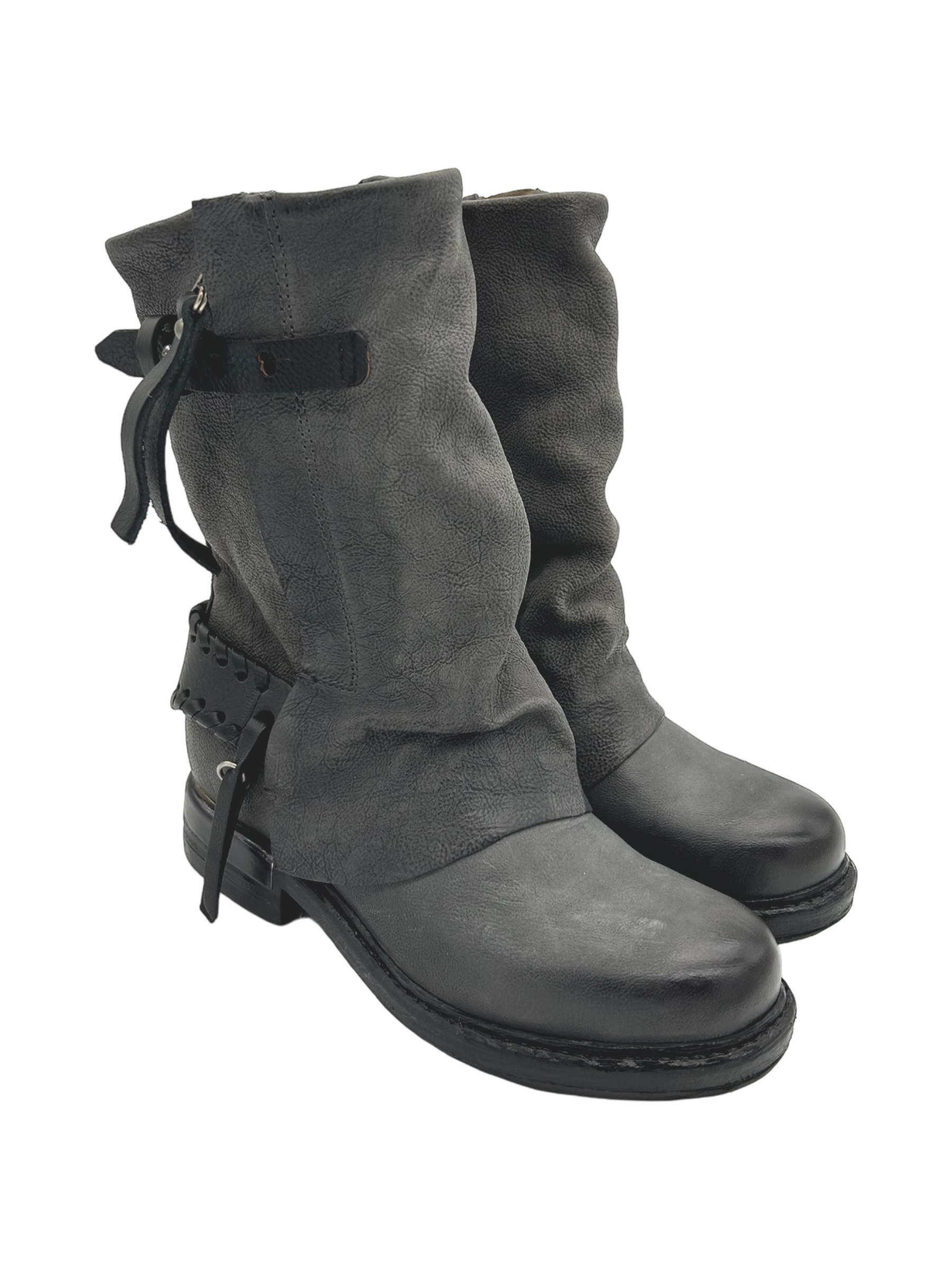 Anfibio pelle donna AS98 Smoke - B80301 -