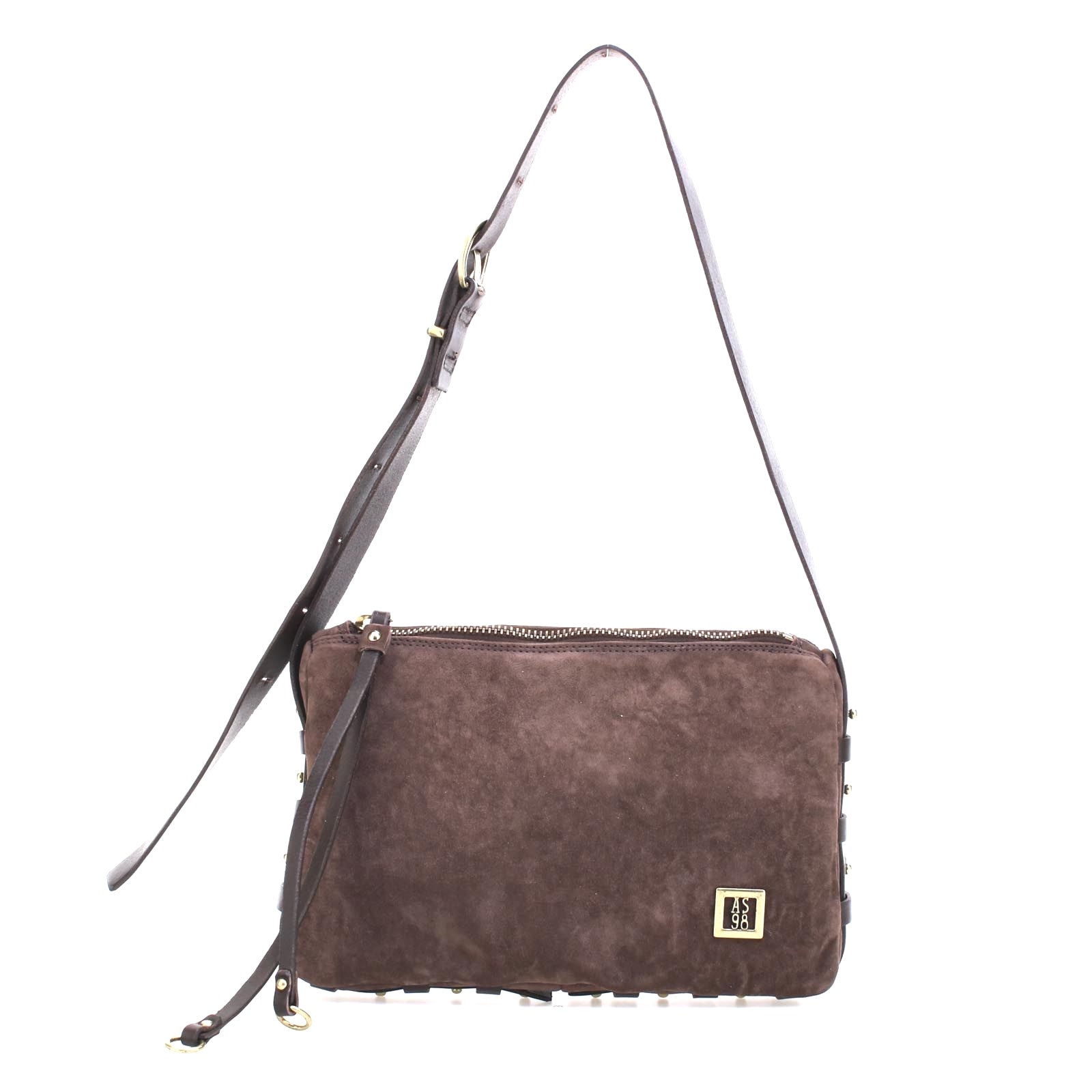 Borsa in pelle donna AS98 Ebano -200789 -