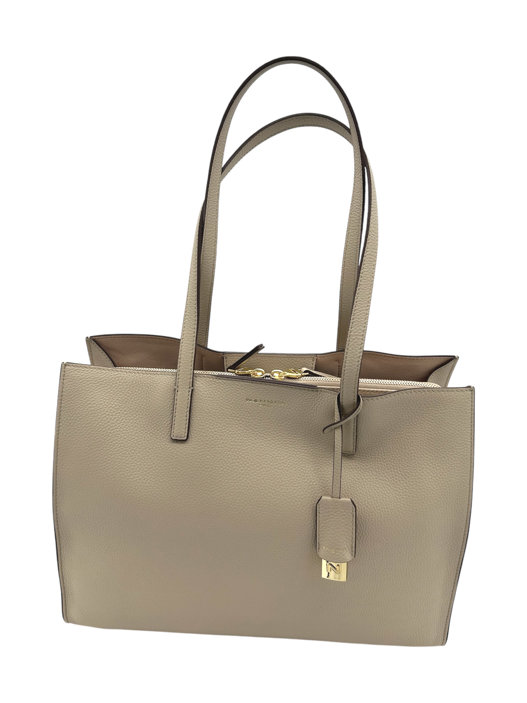 Borsa pelle Nannini Beige - 18651 -