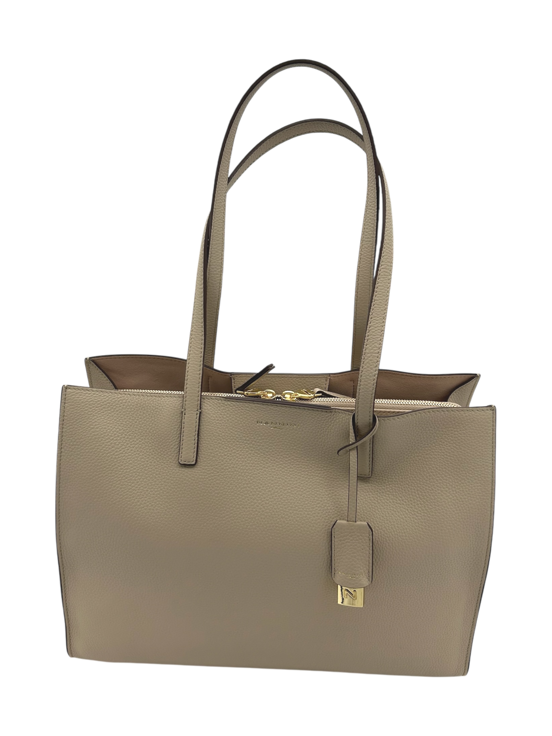 Borsa pelle Nannini Beige - 18651 -