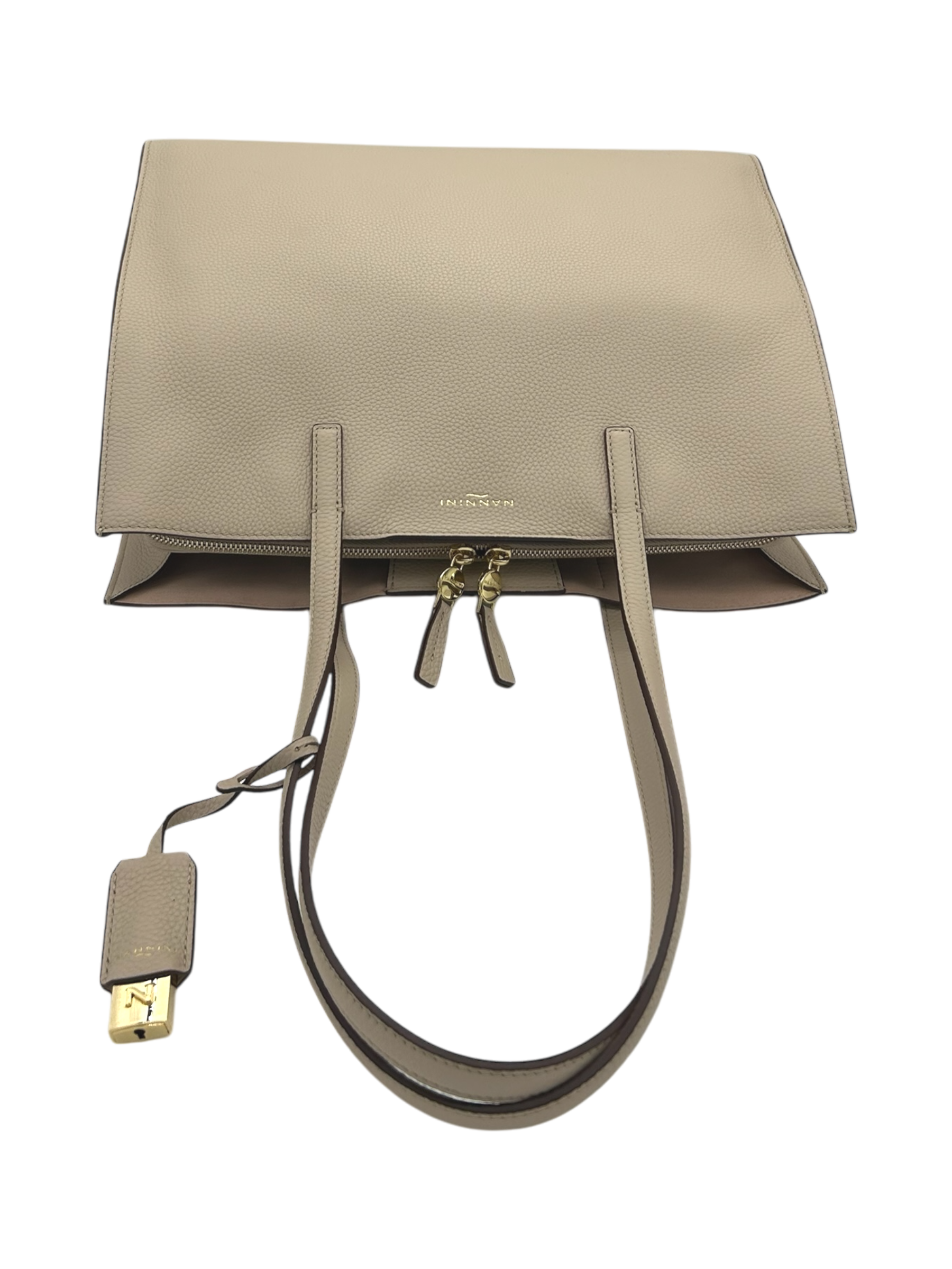 Borsa pelle Nannini Beige - 18651 -