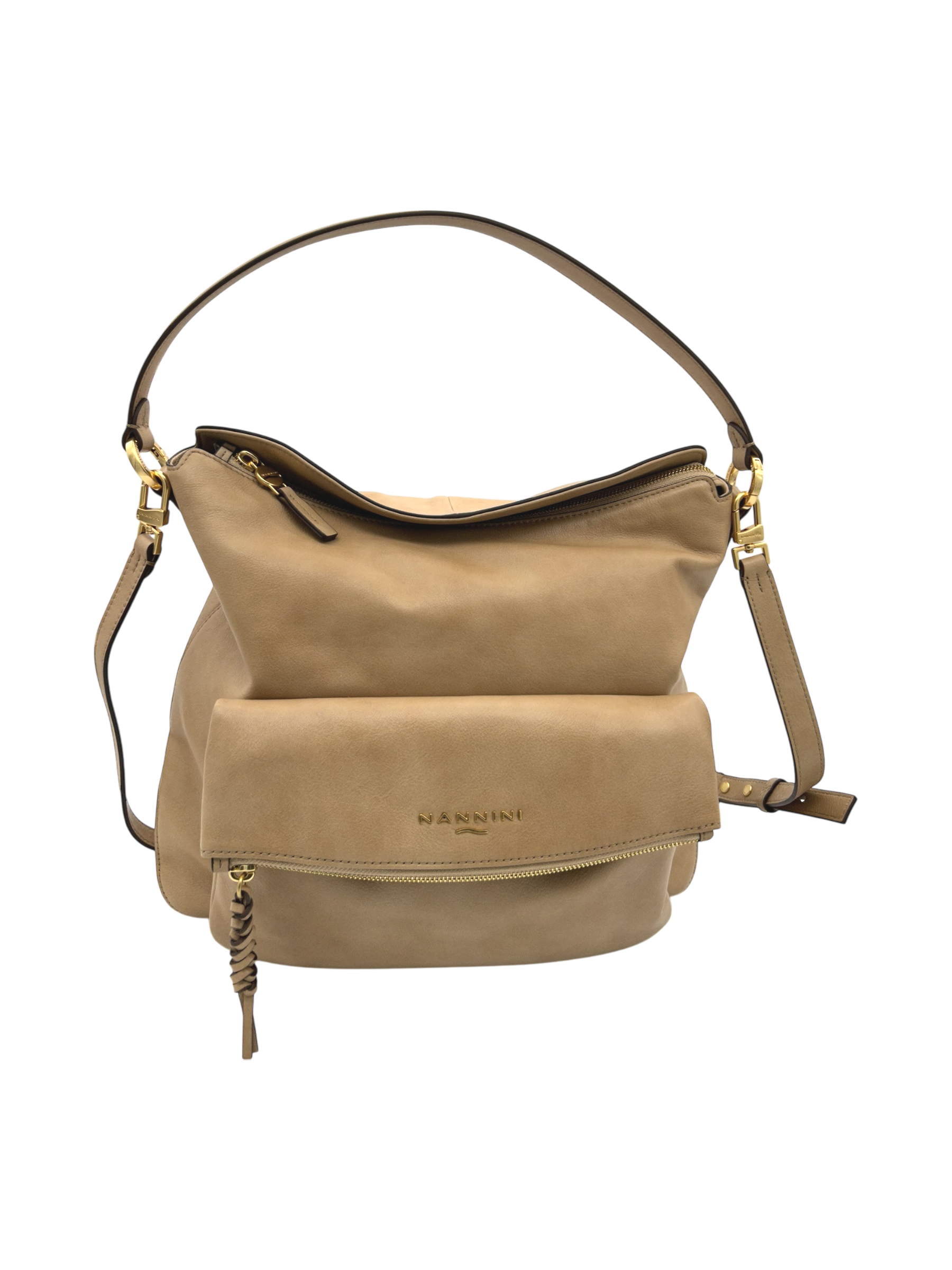 Borsa pelle Nannini Camel - 18638 -