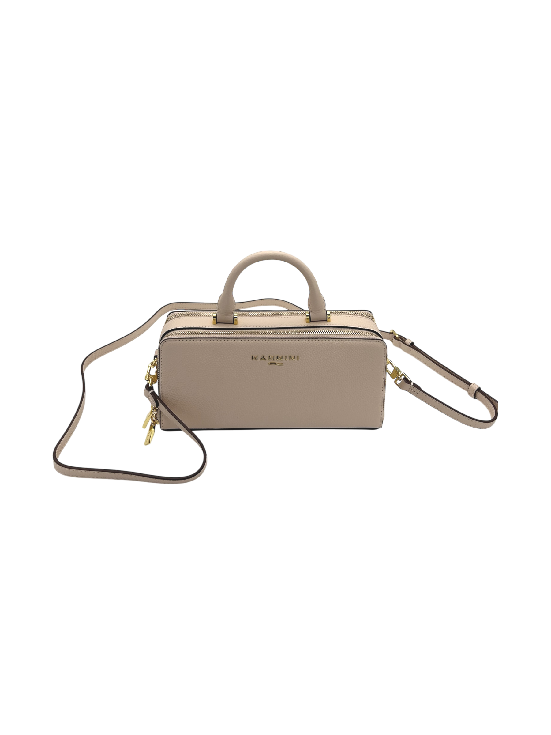 Borsa pelle Nannini Cipria - 17397 H -