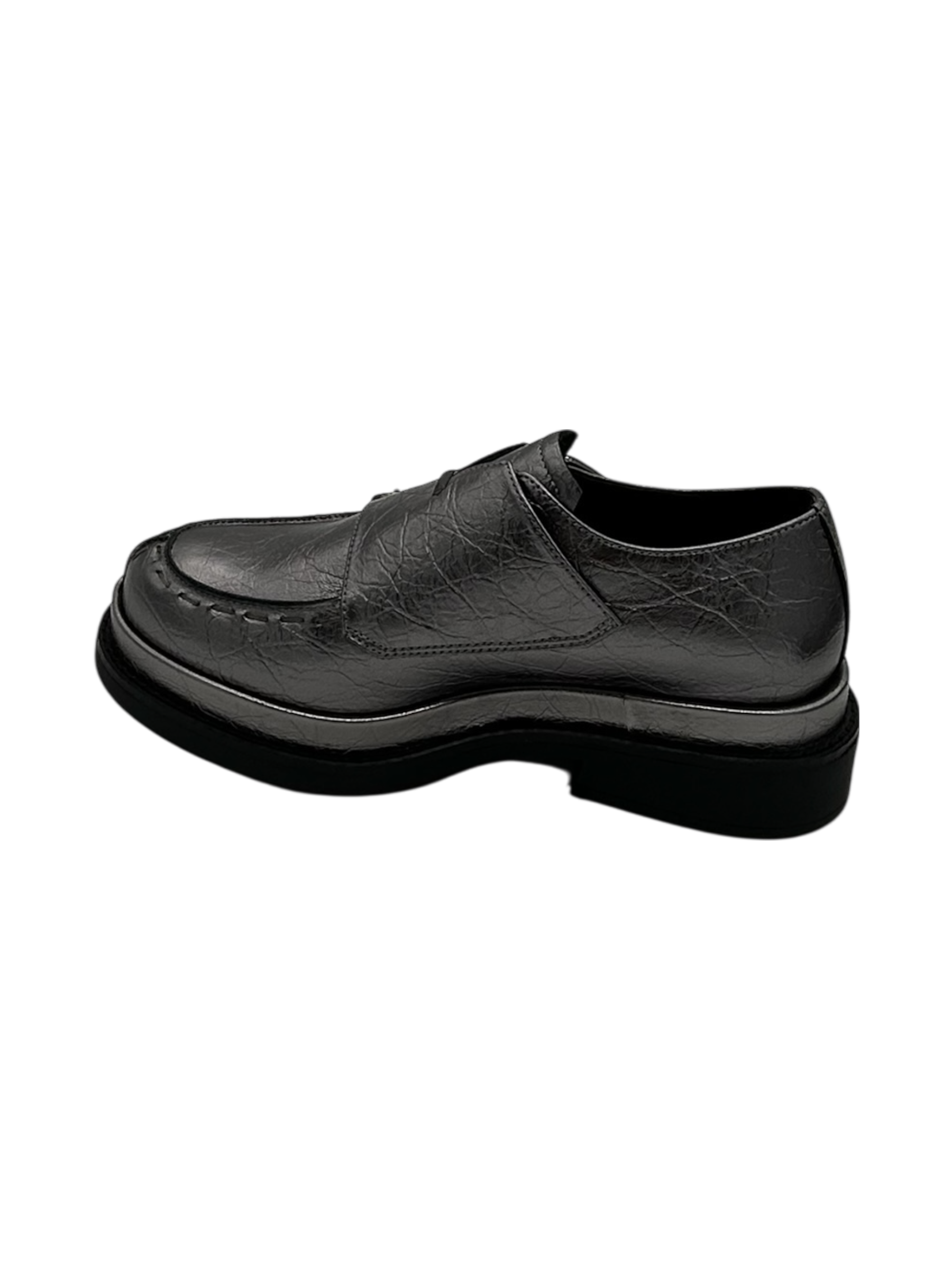 Scarpa pelle donna ELVIO ZANON laminata Peltro -EC0705X-