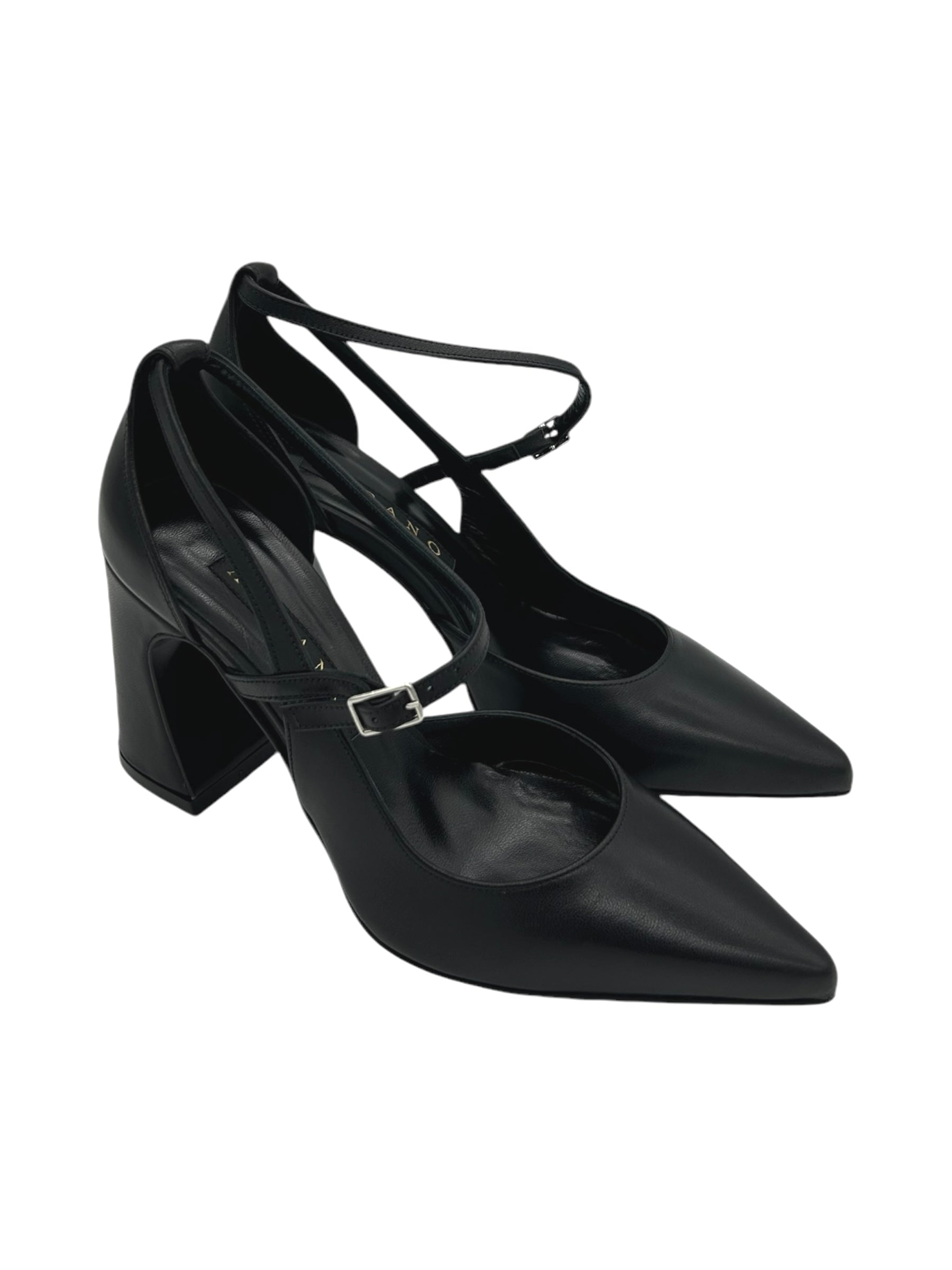 Décolleté pelle donna Albano Nero - 2815 -