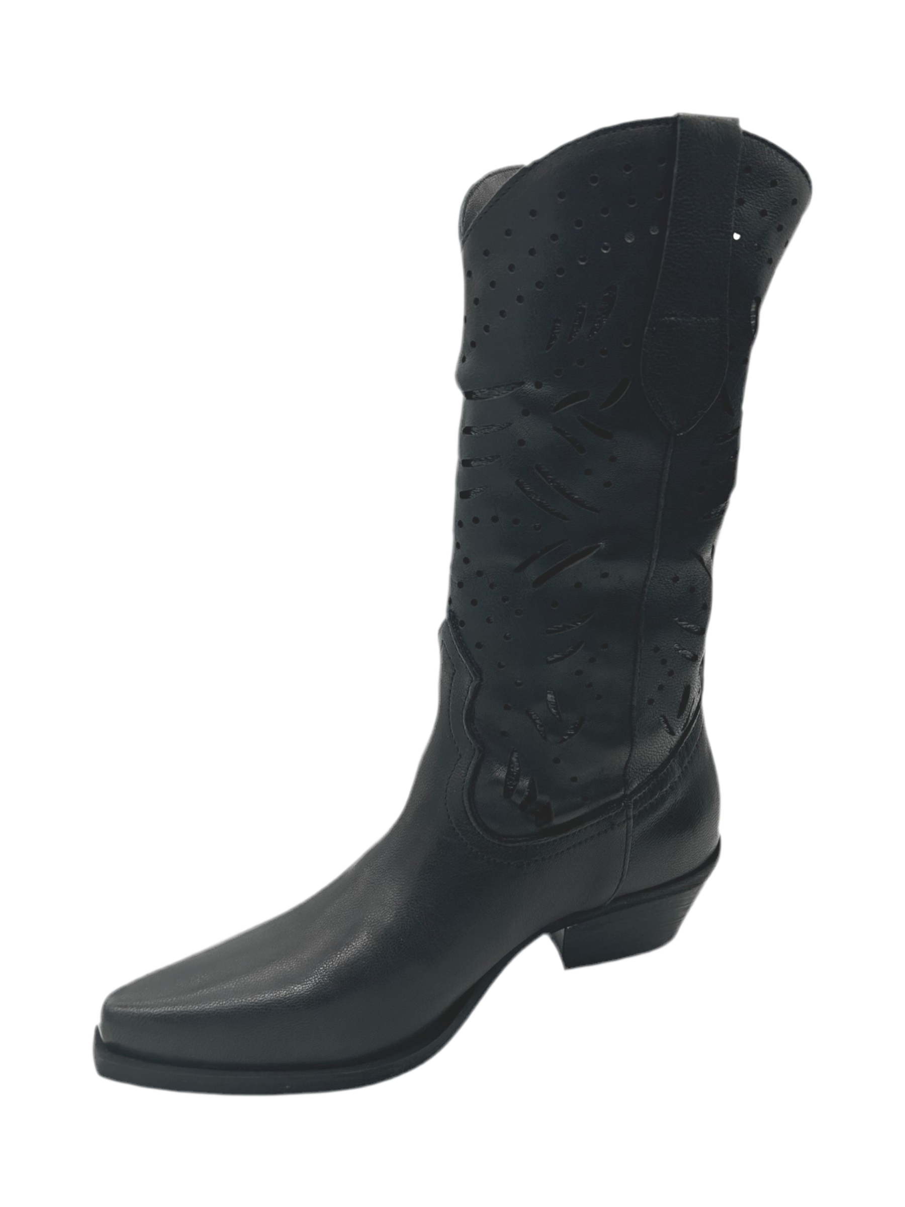 Stivale texano pelle Zoe Nero - Dakota 15 -