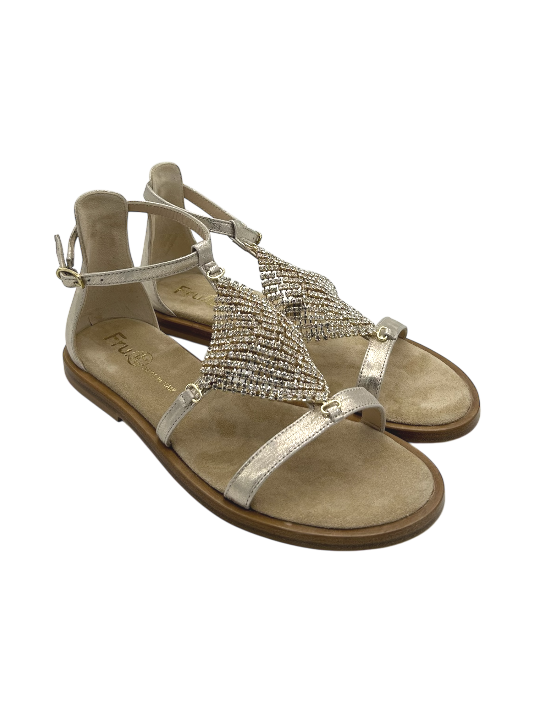Sandalo pelle donna FRU.IT Ivory - 9184 -