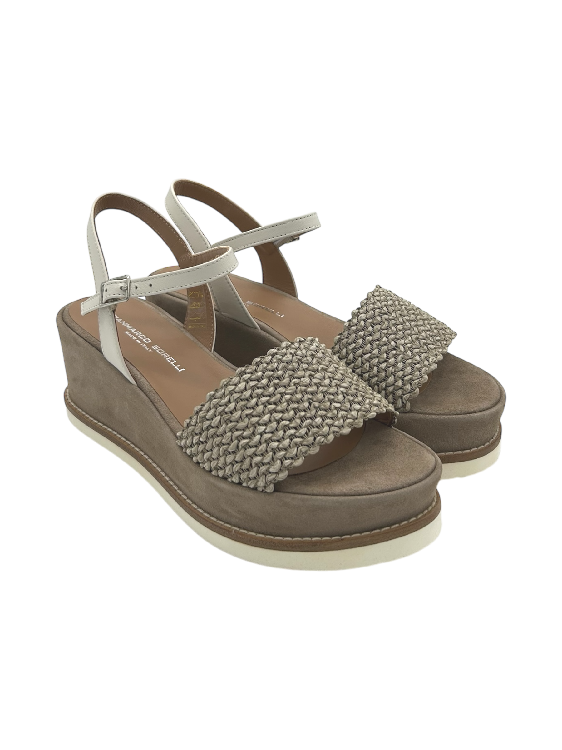 Sandalo pelle donna GIANMARCO SORELLI Naturale - 2162 Jil -