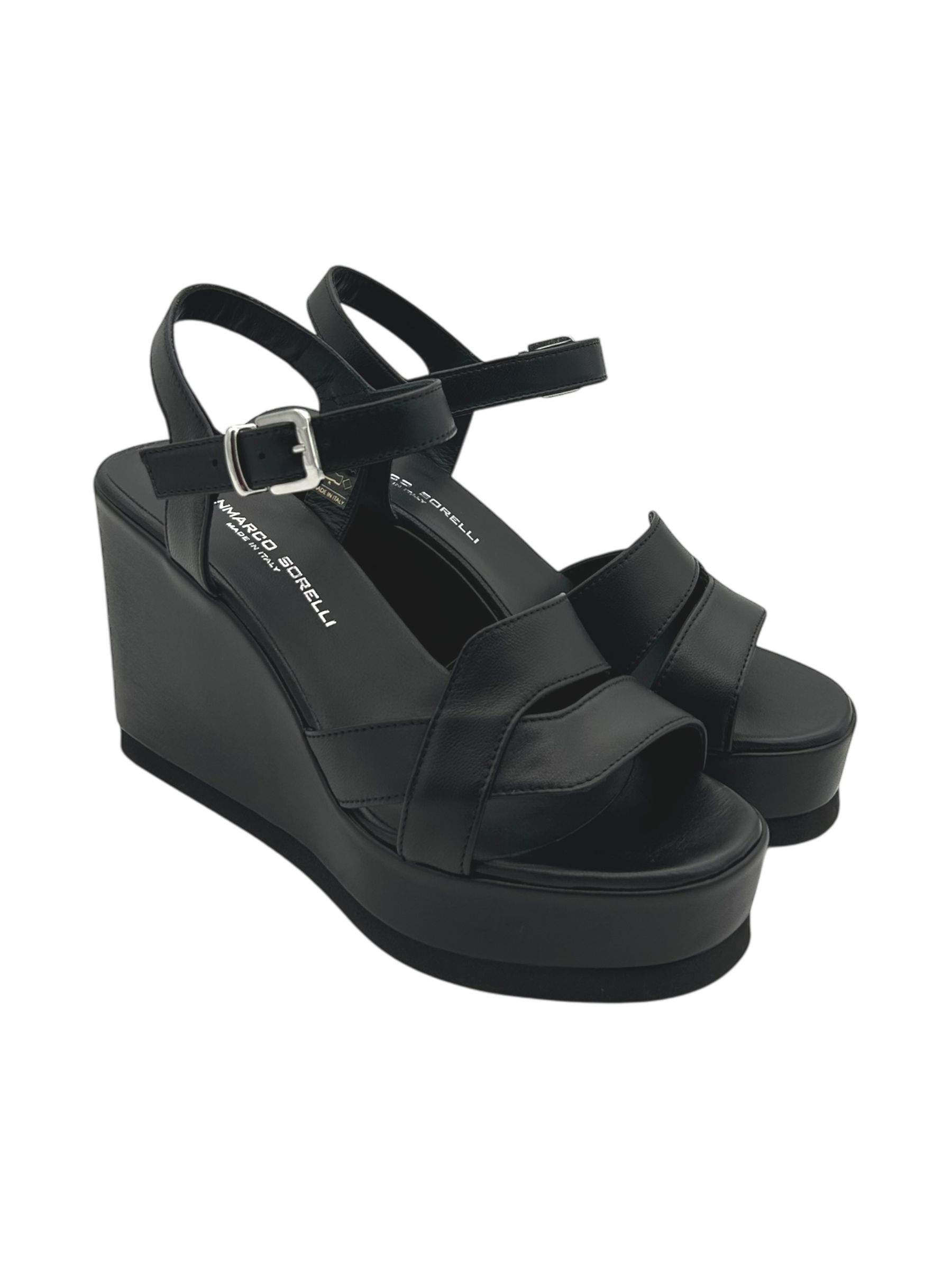 Sandalo pelle donna GIANMARCO SORELLI Nero - 3033 Vale -