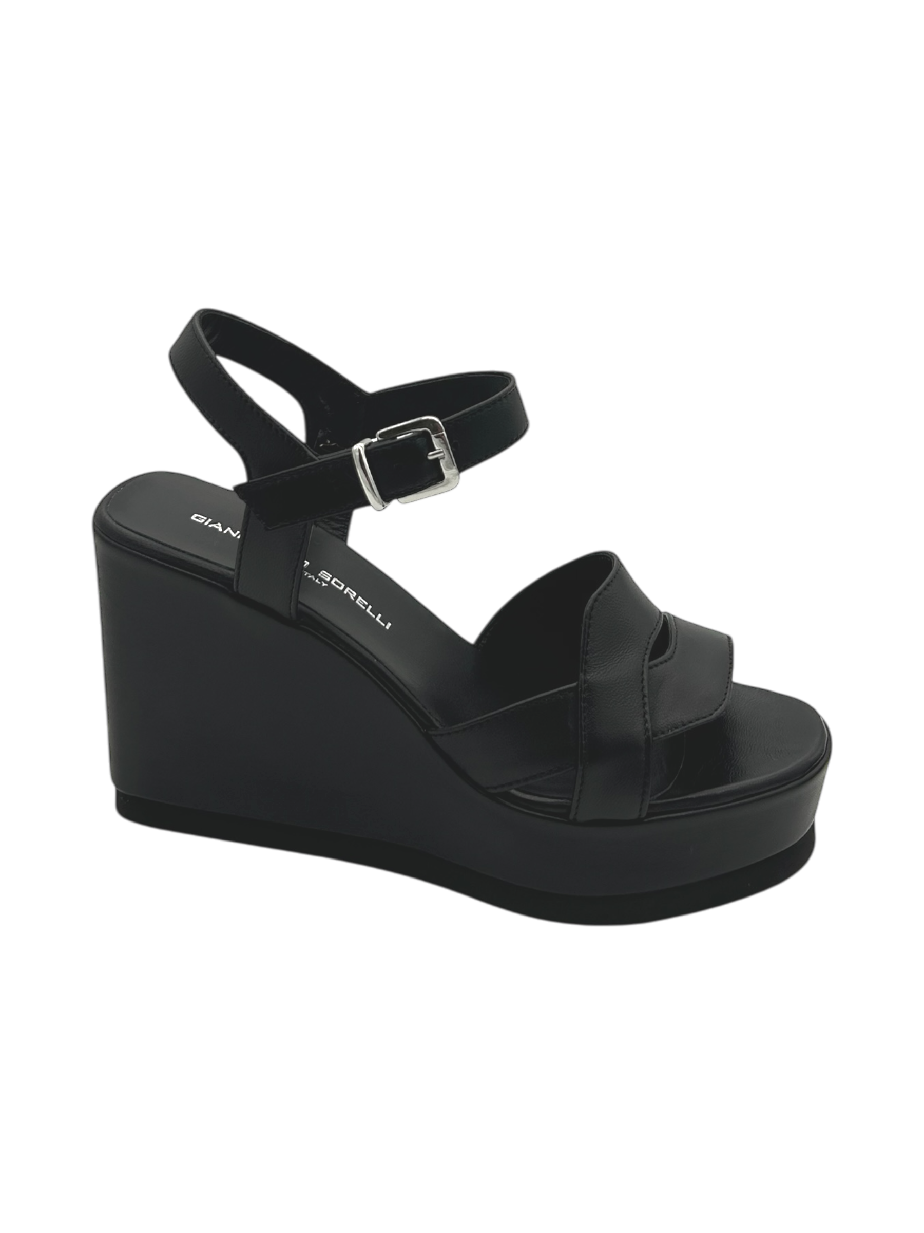 Sandalo pelle donna GIANMARCO SORELLI Nero - 3033 Vale -