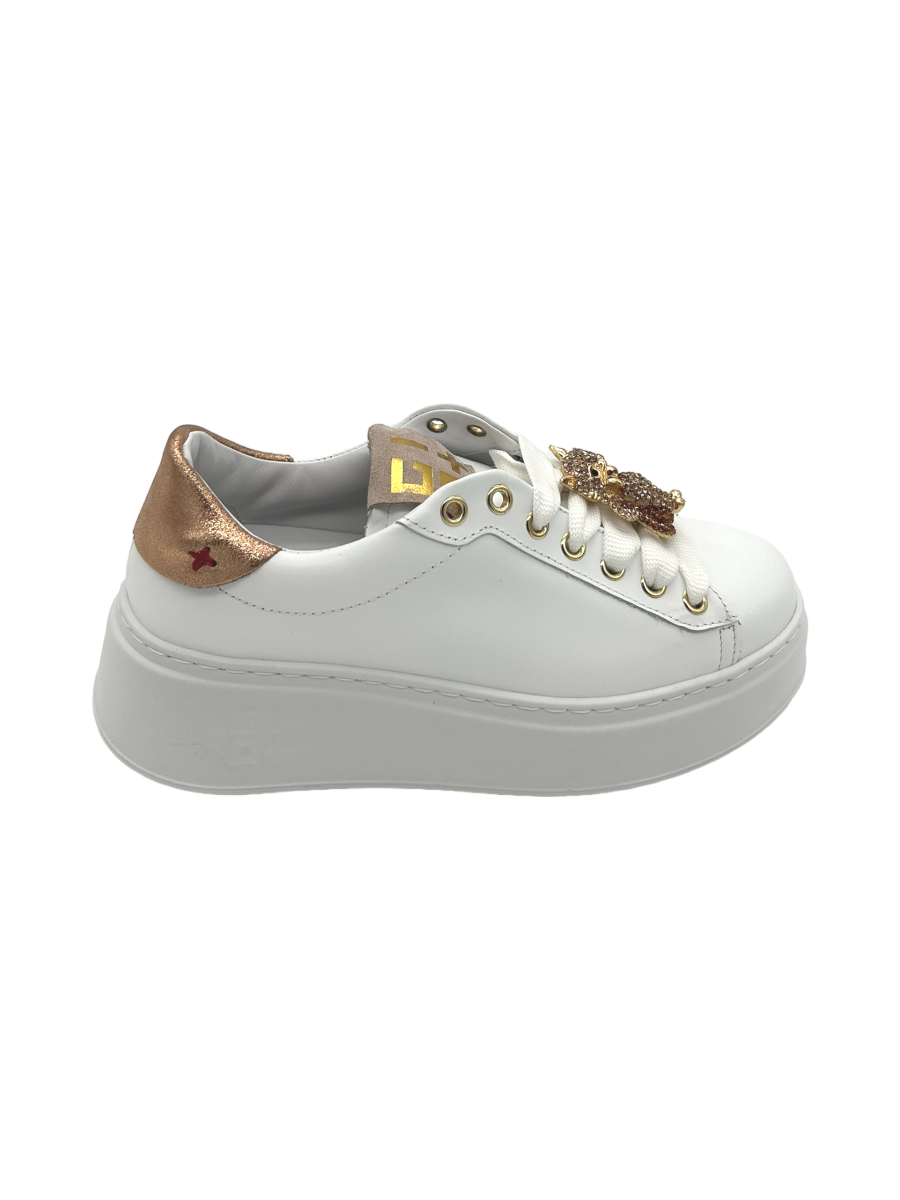 Sneakers pelle donna GIO+ Combi White Peach - PIA 240 B -