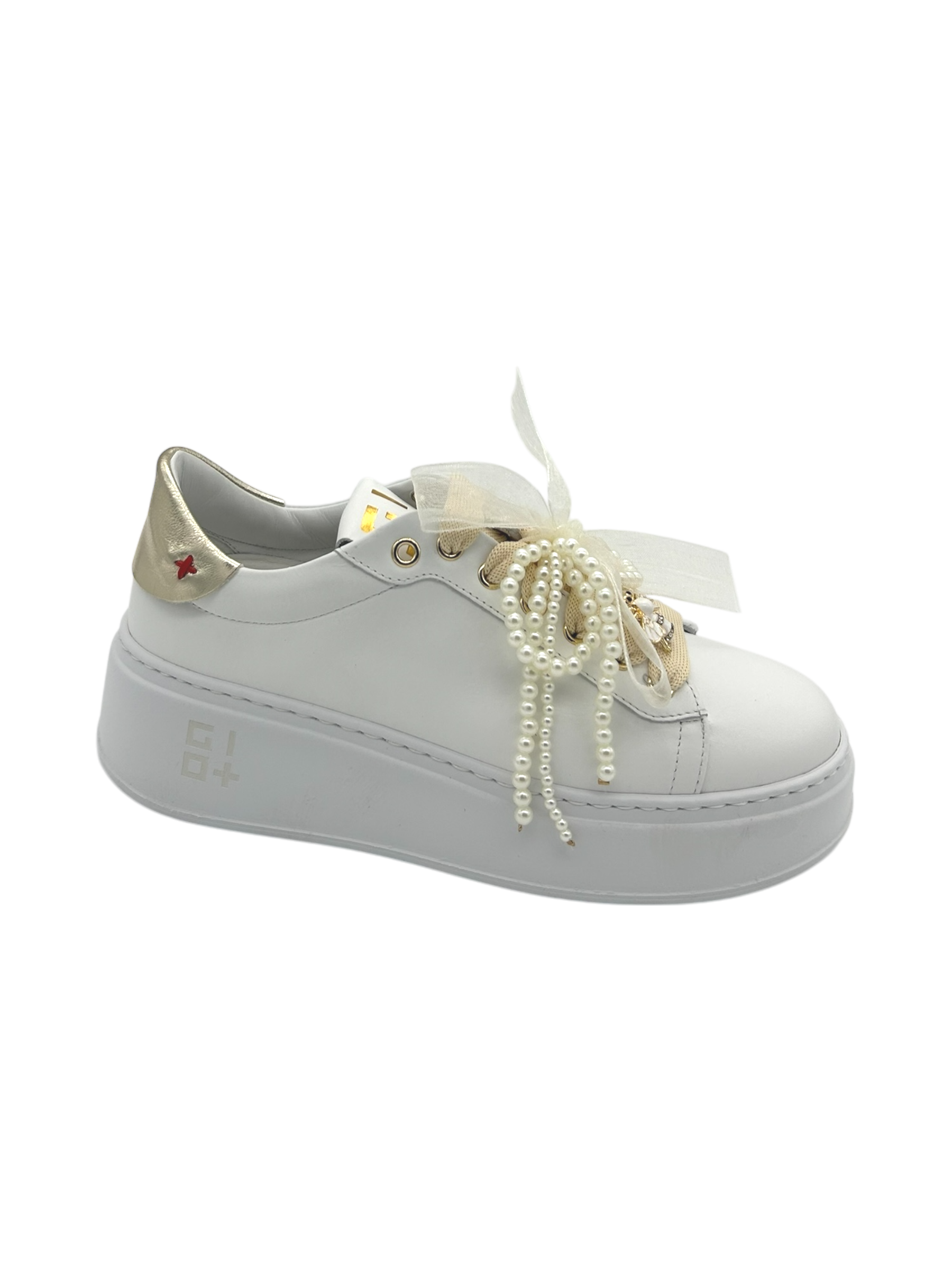 Sneakers pelle donna GIO+ Casual Chic White - PIA356 A -