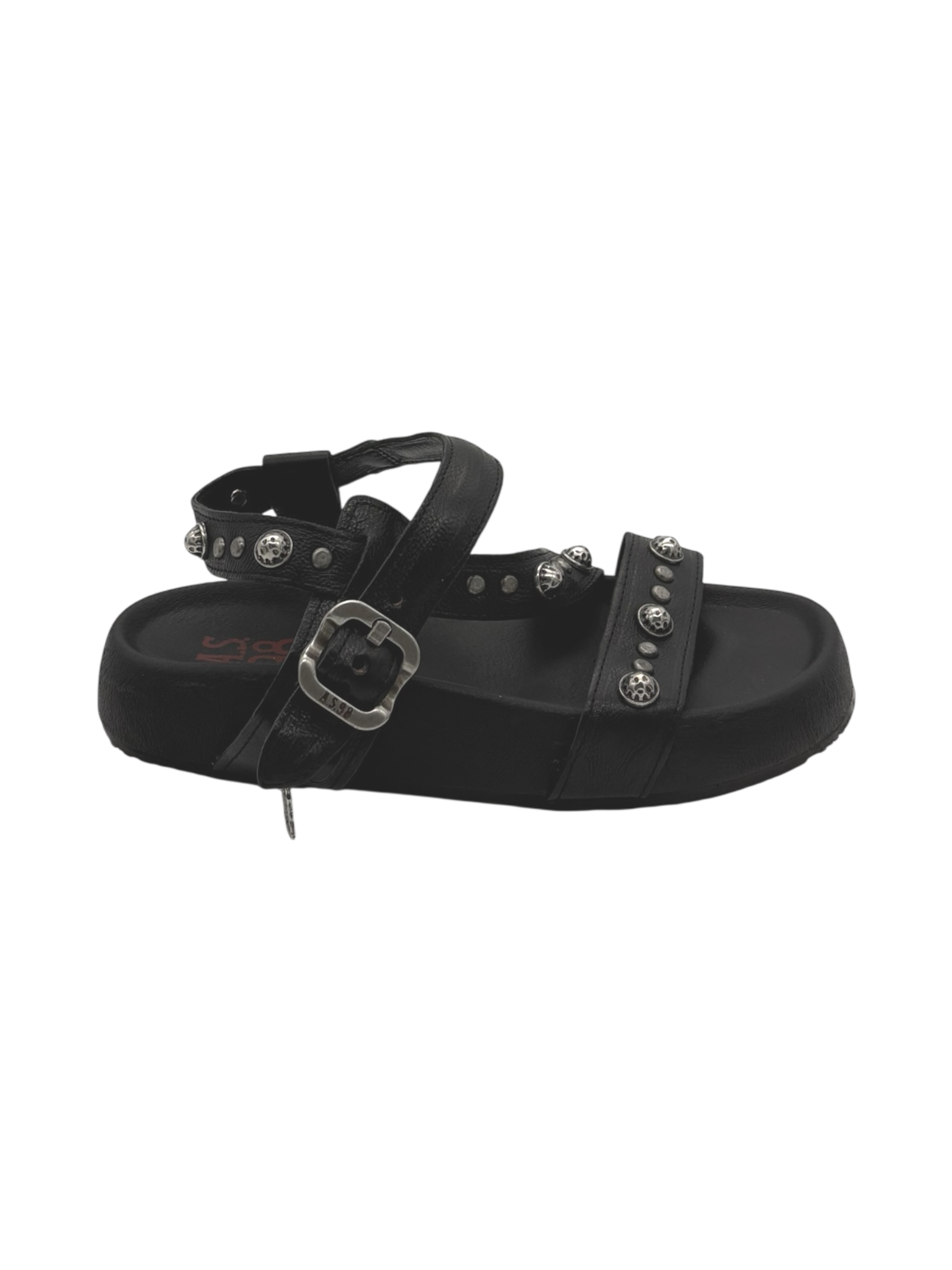 Sandalo pelle donna AS98 Black - C32003 -