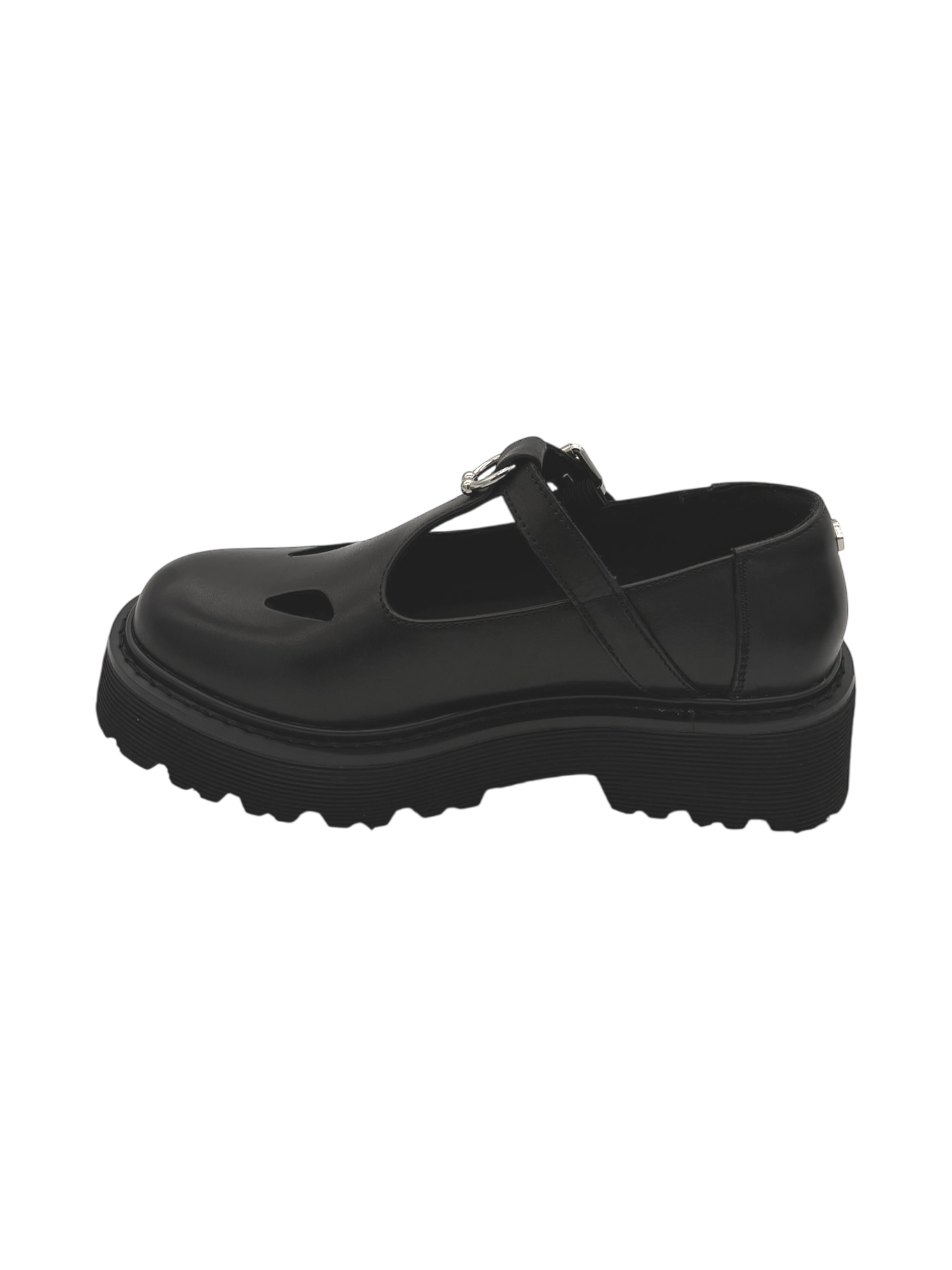 Mocassino piercing pelle donna CULT Black - 4216 -