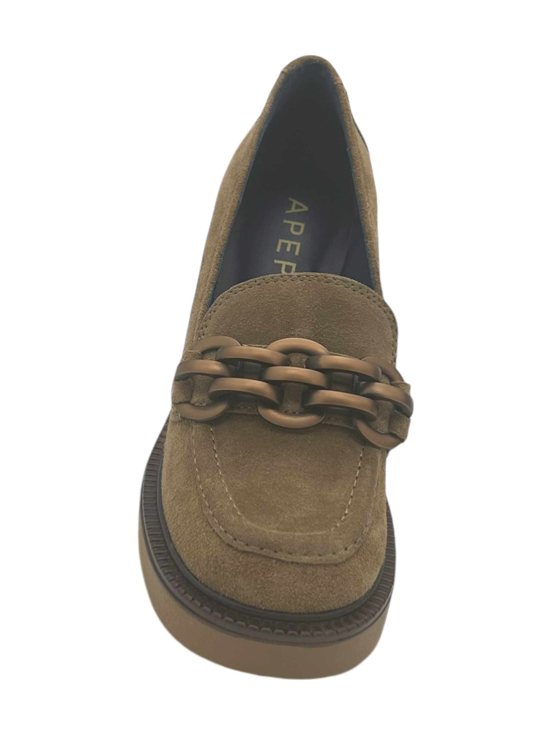 Mocassino donna Apepazza pelle scamosciata Cognac - Agnese -