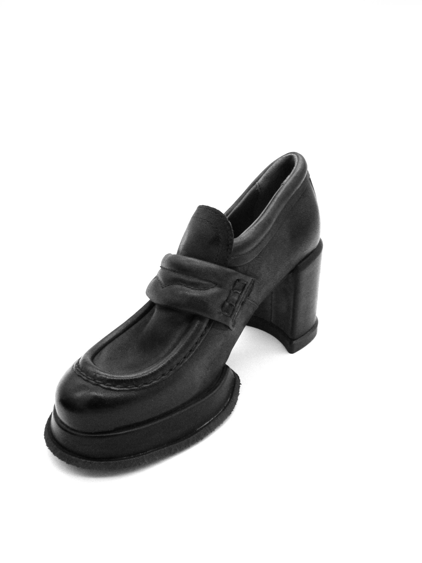 Mocassino in pelle donna Black AS98 - B54101 -