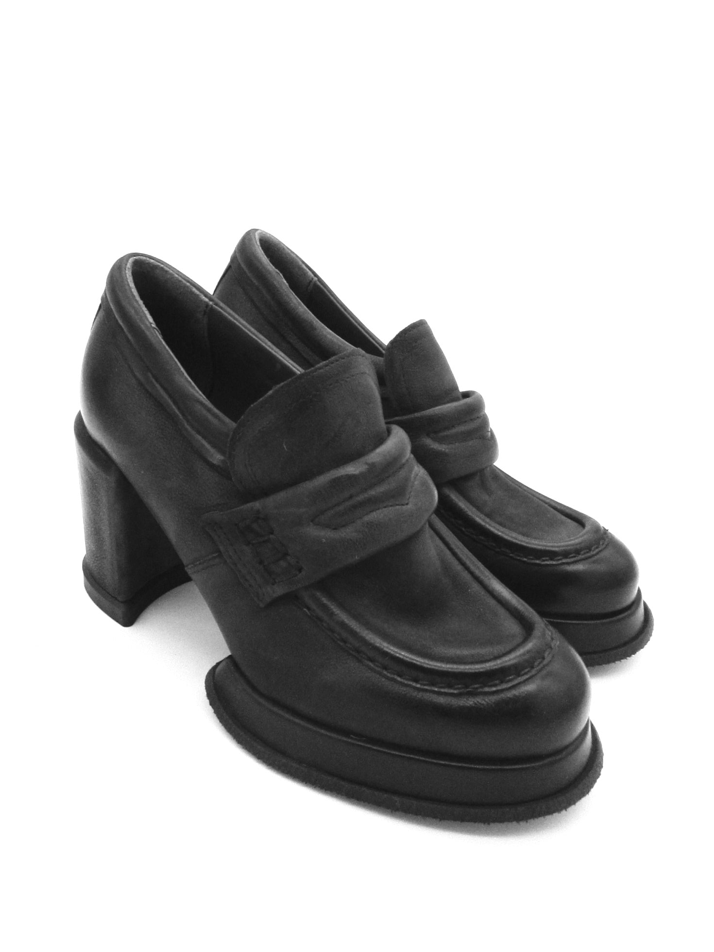 Mocassino in pelle donna Black AS98 - B54101 -