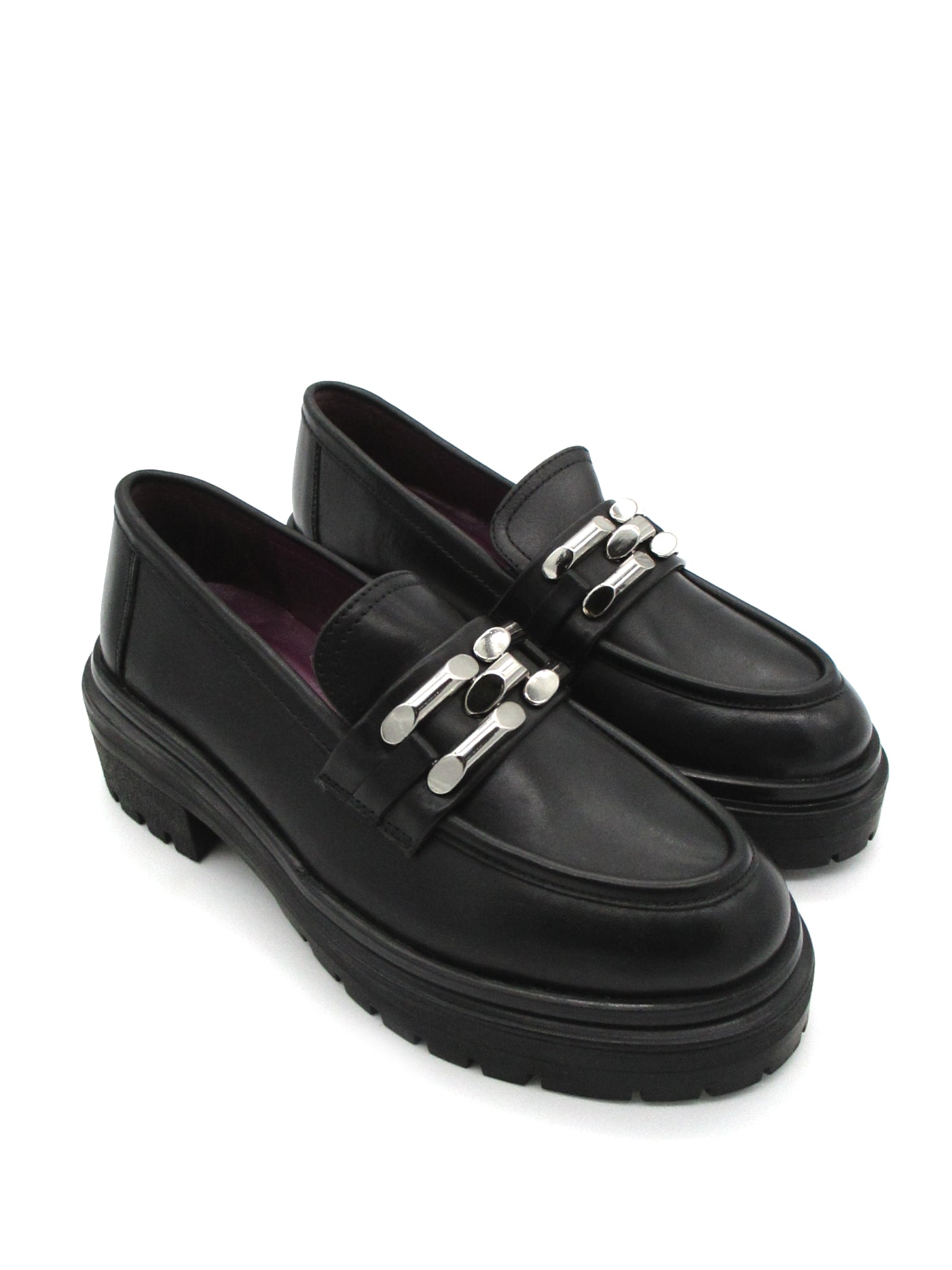 Mocassino pelle donna Apepazza Black - Carlotta -