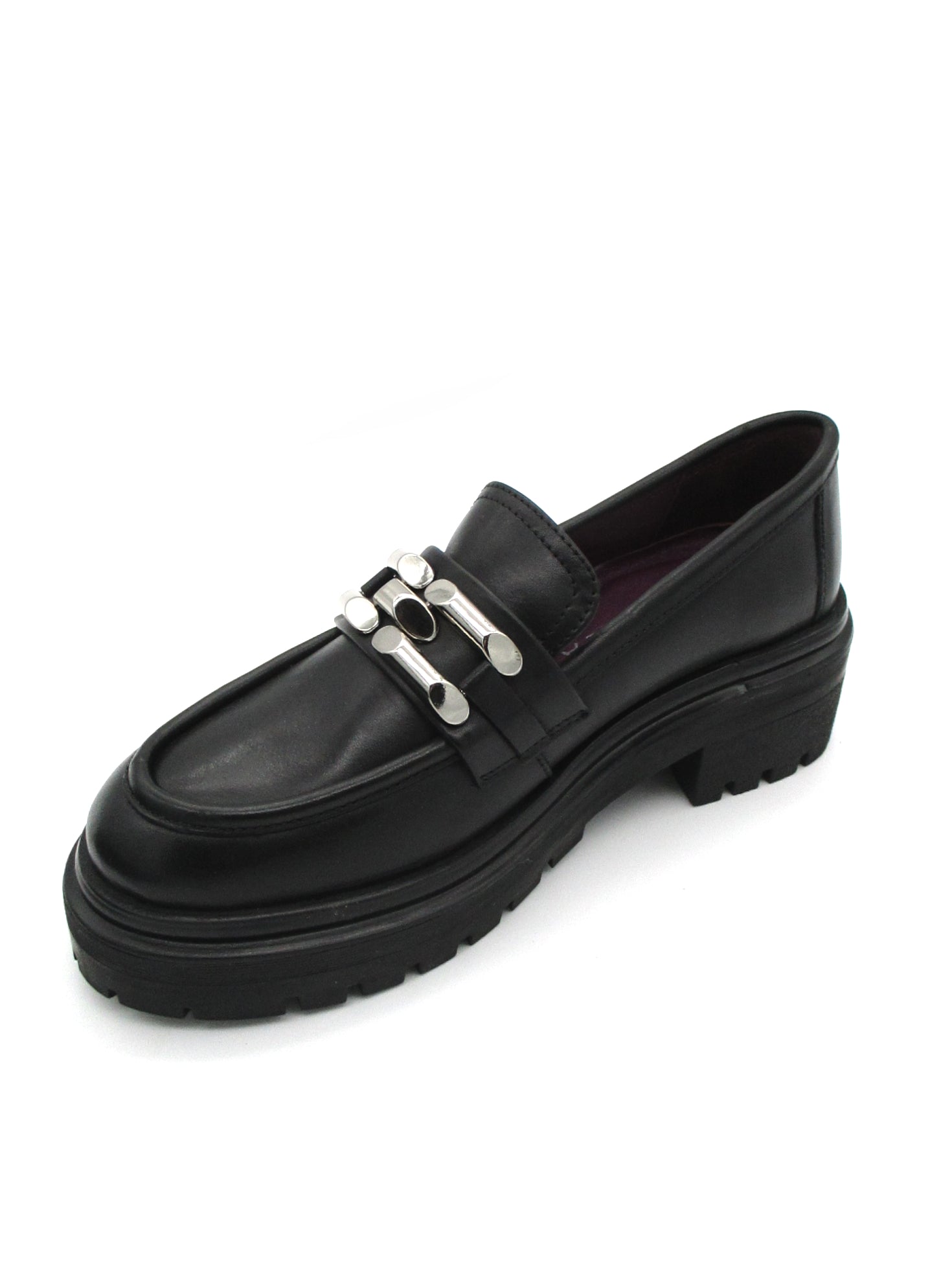 Mocassino pelle donna Apepazza Black - Carlotta -