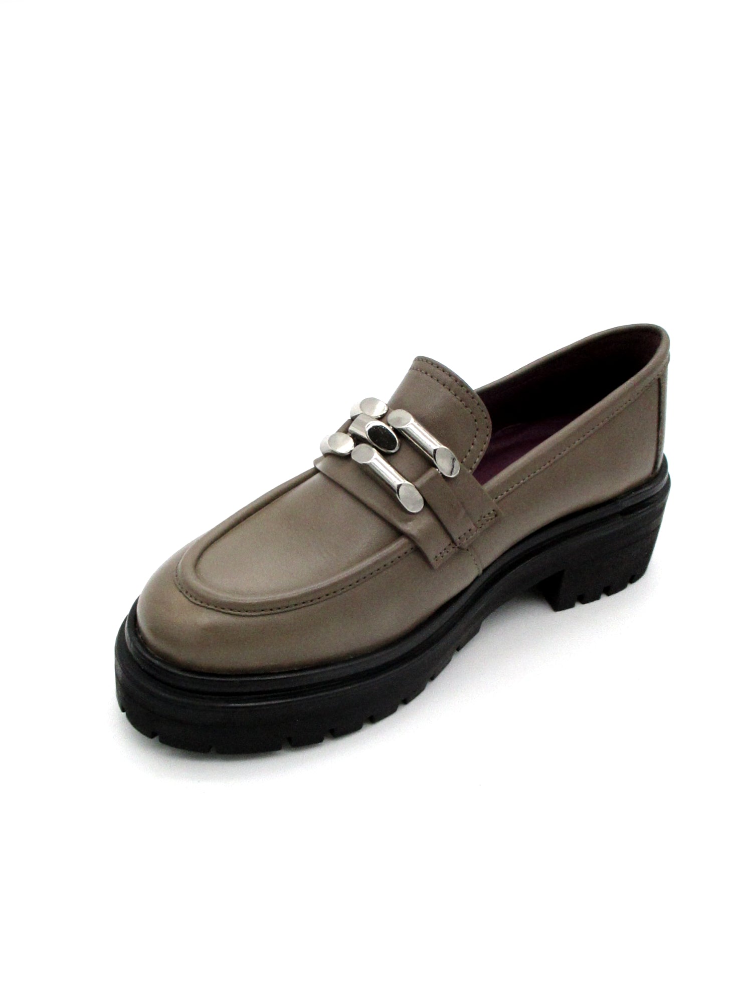 Mocassino pelle donna Apepazza Taupe - Carlotta -