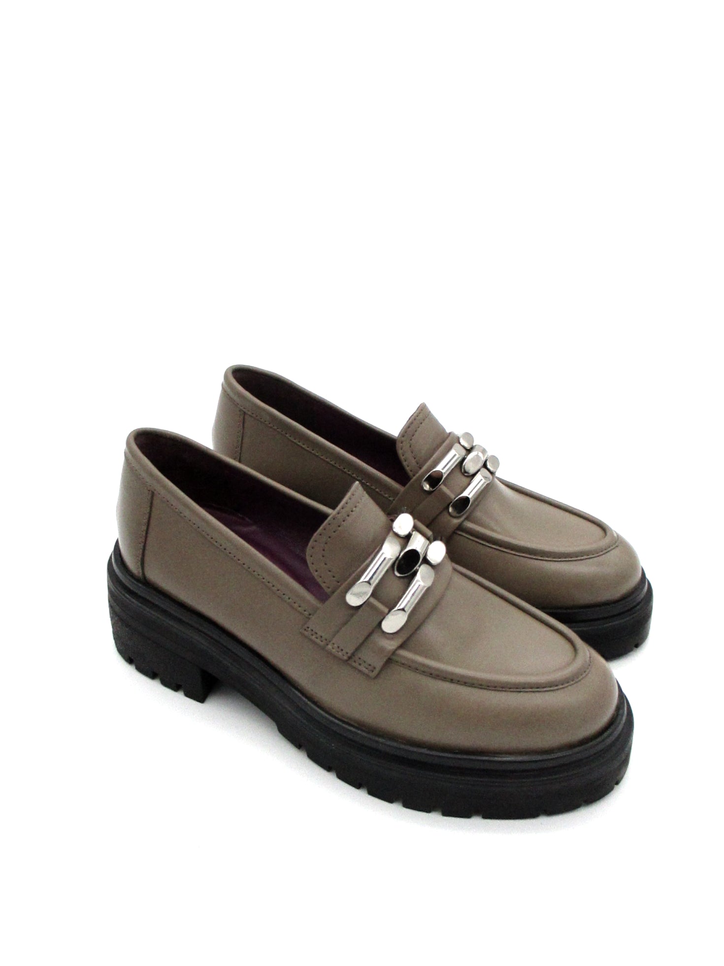 Mocassino pelle donna Apepazza Taupe - Carlotta -