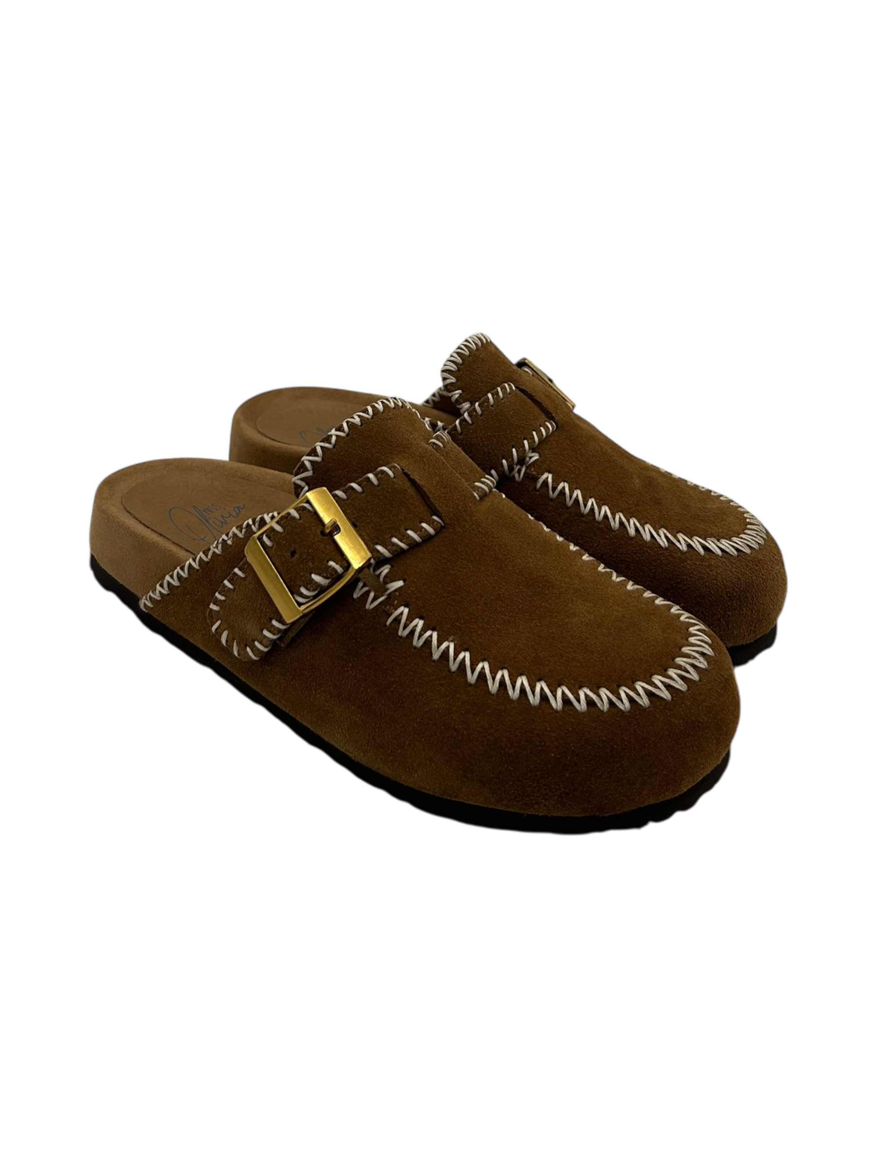 Sabot suede donna Miss Olivia Cuoio - Iris -