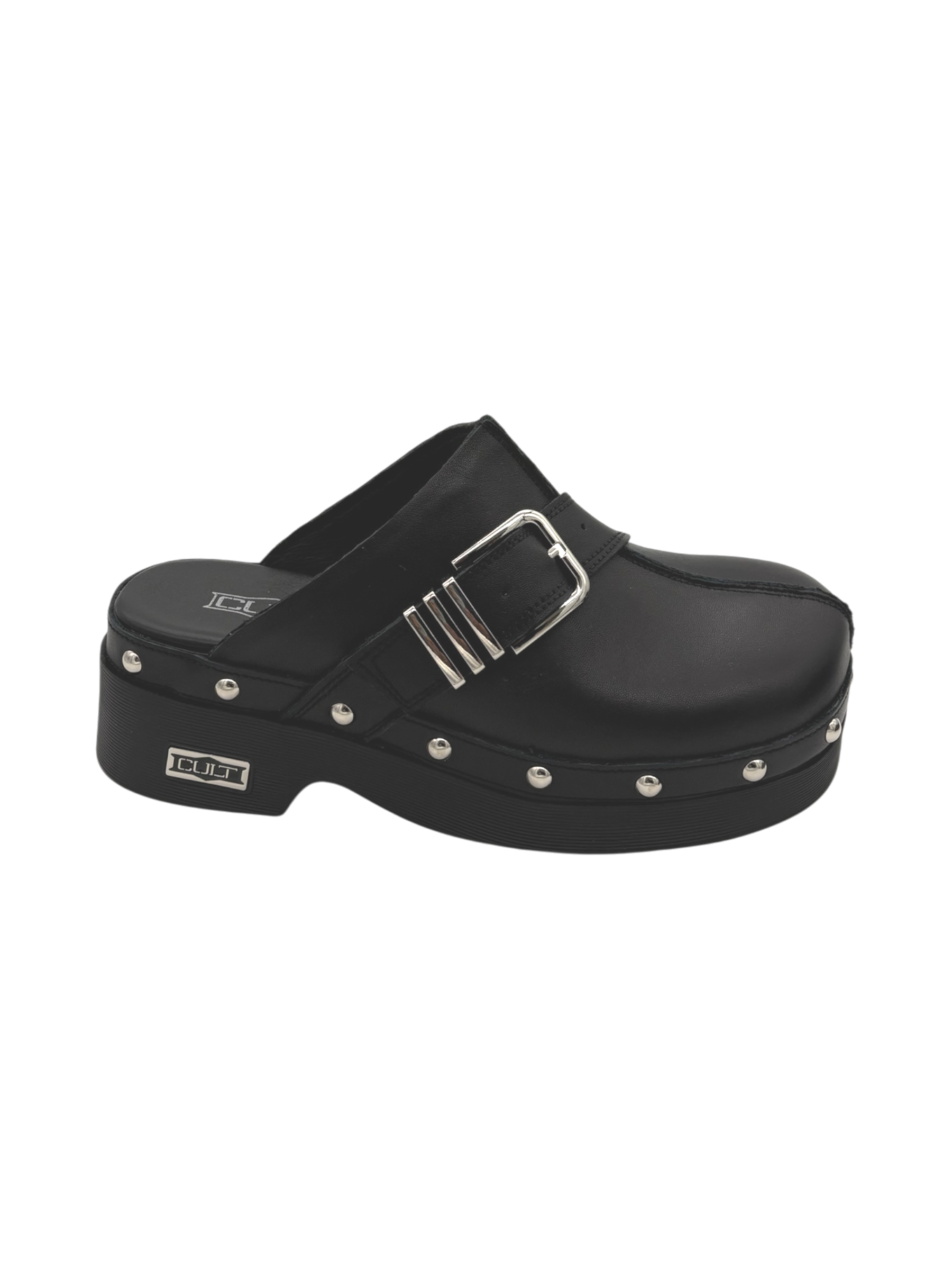 Sabot Donna CULT Muse 4743 in Pelle Nera con Borchie