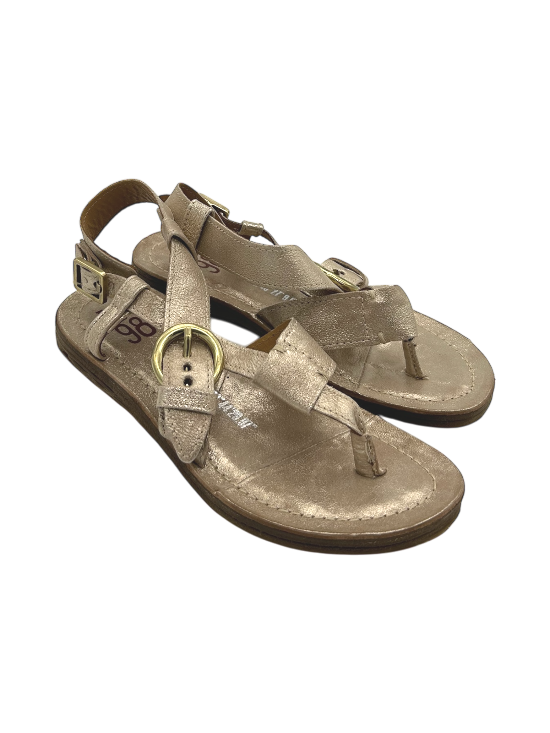 Sandali bassi pelle donna AS98 Platino - A16061 -