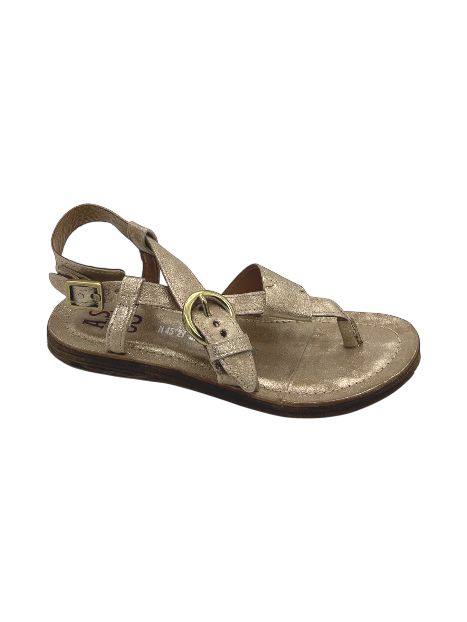 Sandali bassi pelle donna AS98 Platino - A16061 -
