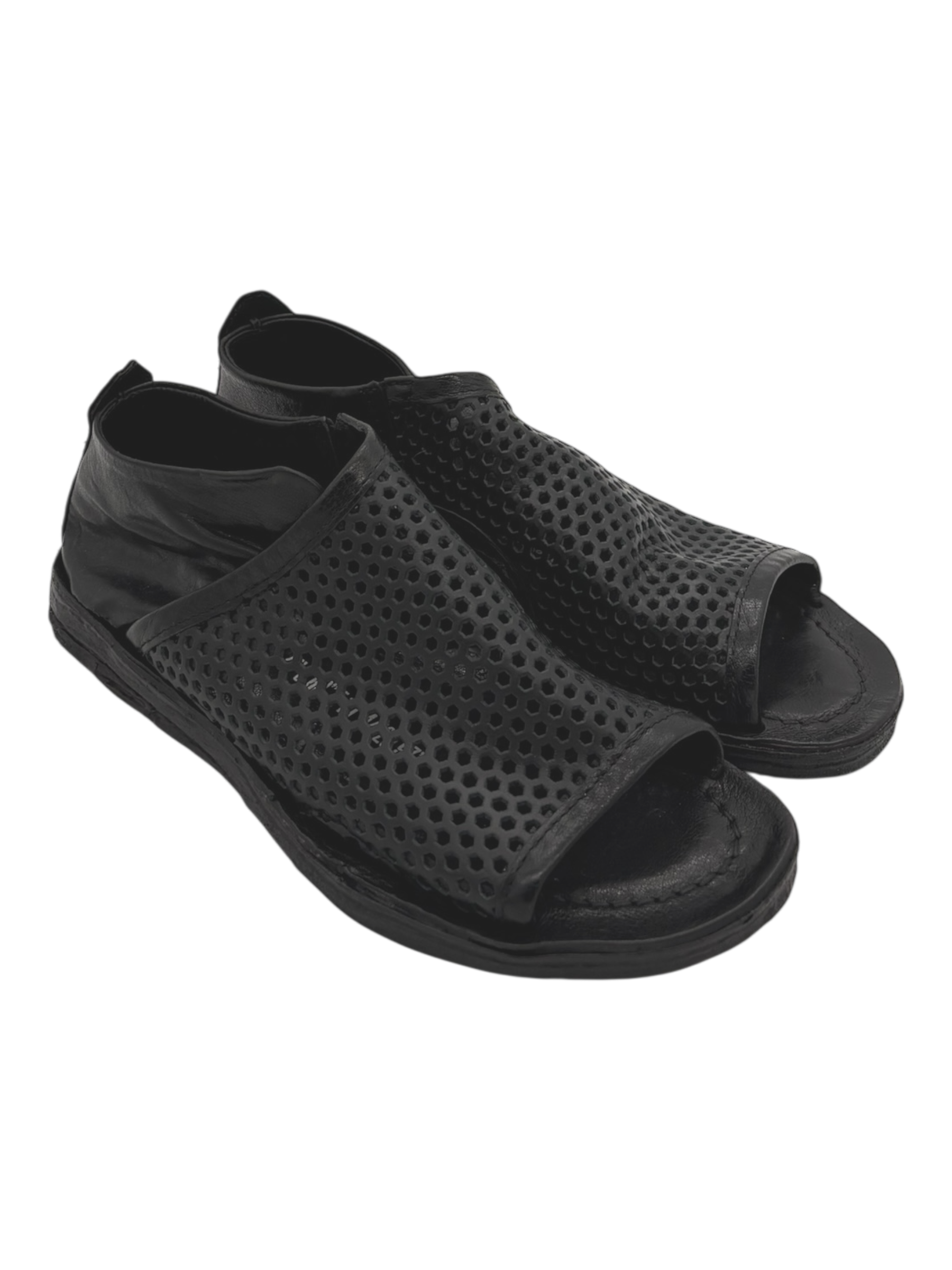 Sandalo pelle donna AS98 Black - A16080 -