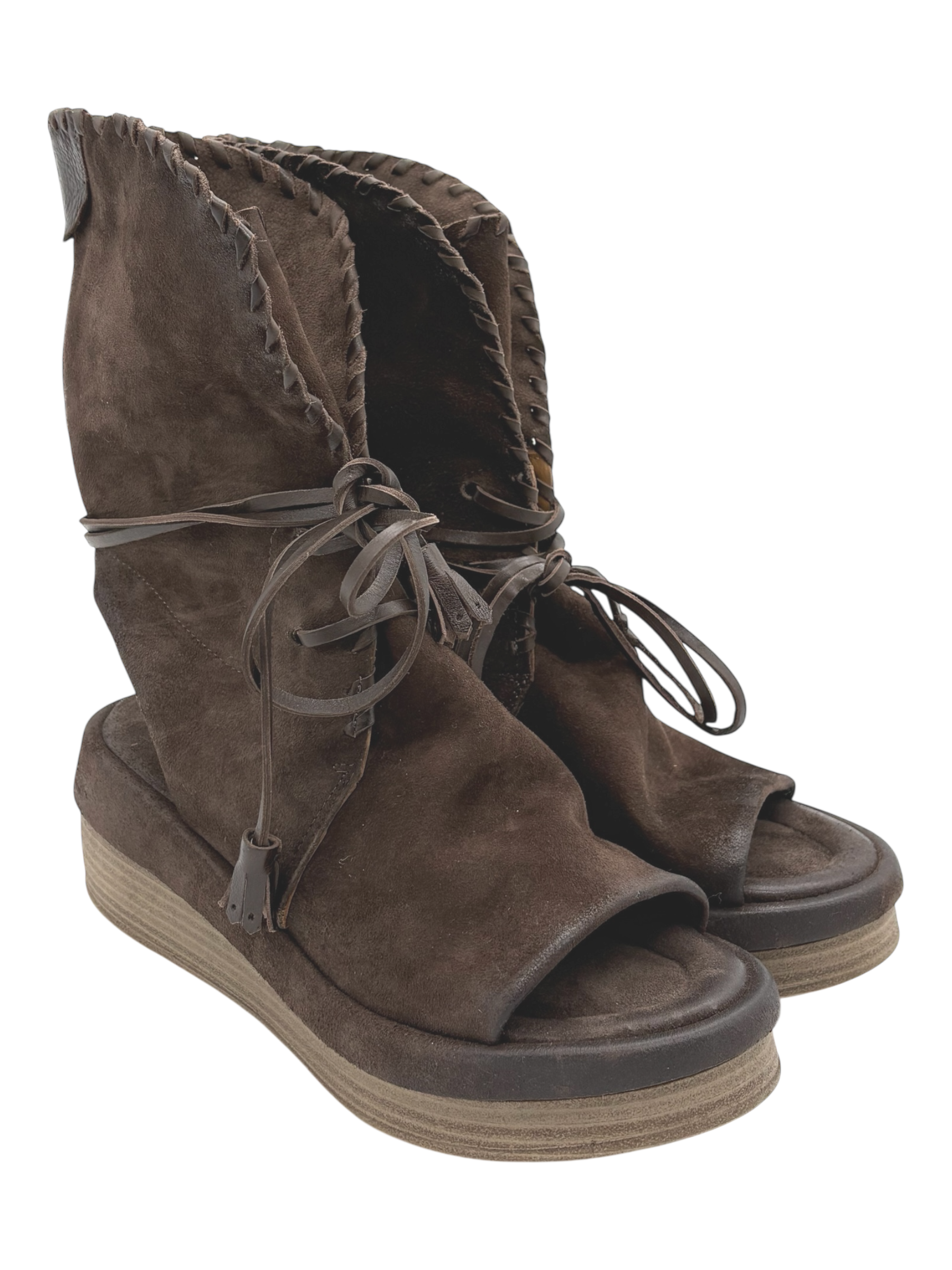 Sandalo pelle donna AS98 Ebano - C02007 -