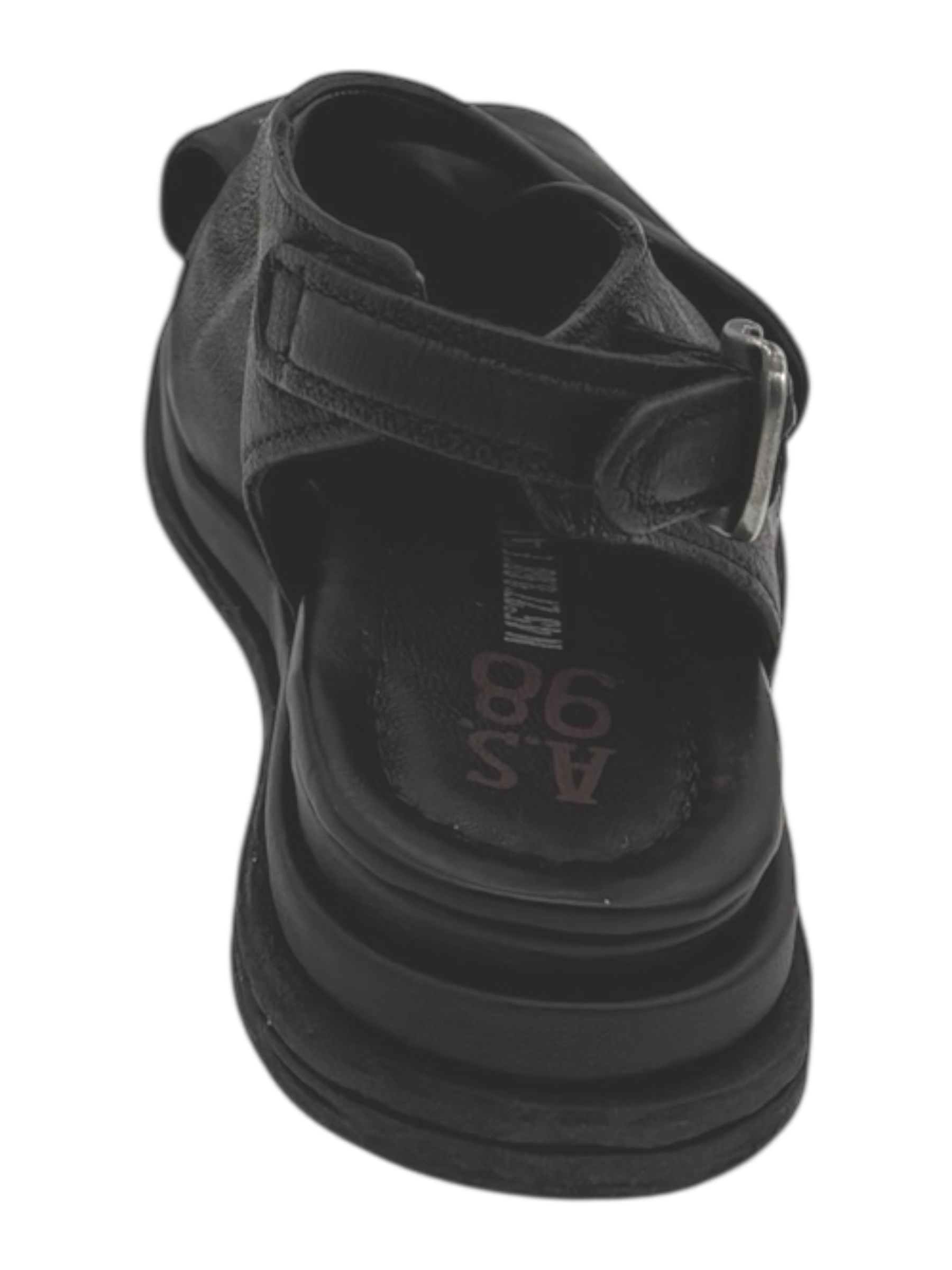 Sandalo pelle donna AS98 Black - B60021 -