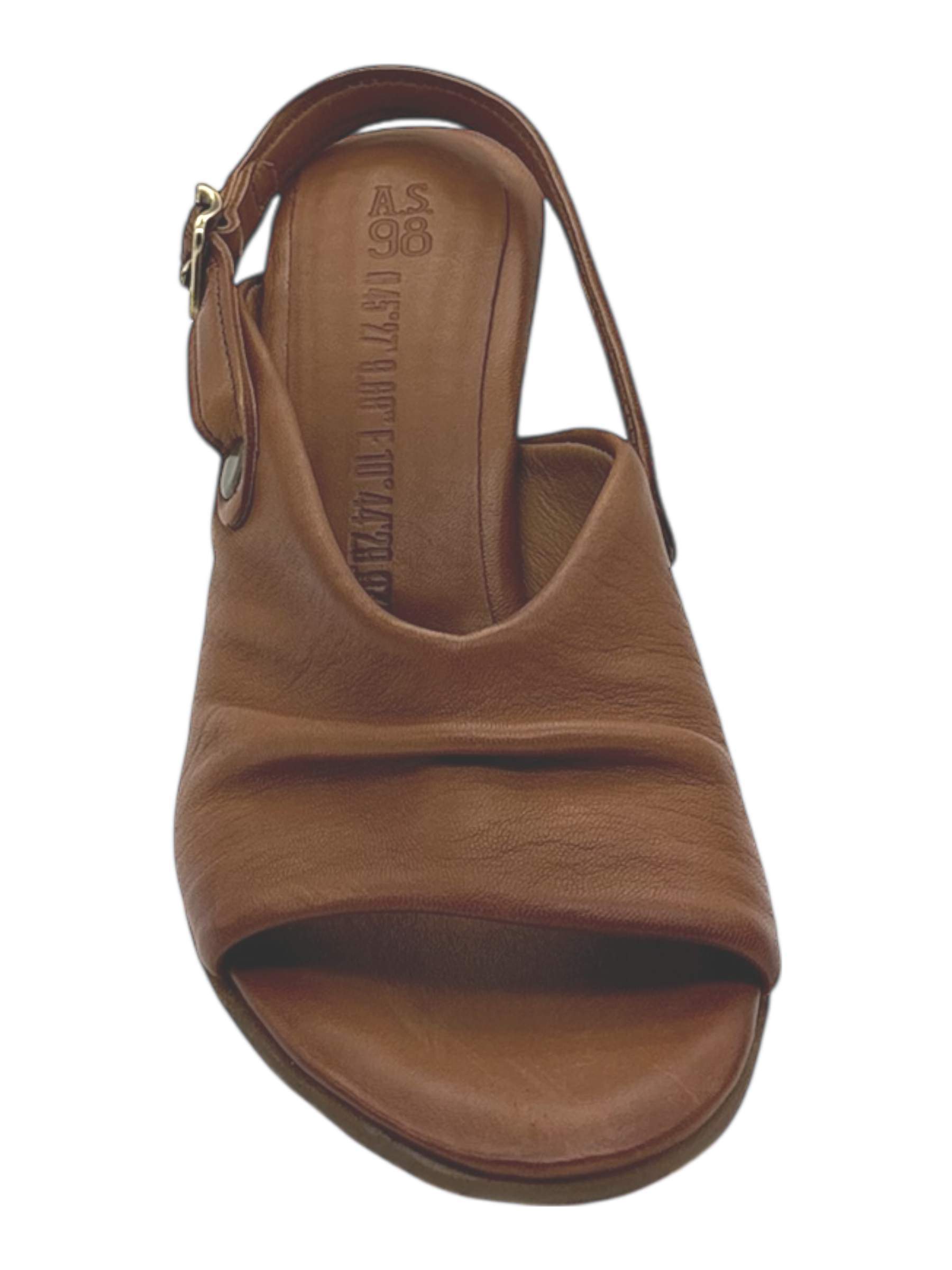 Sandalo pelle donna AS98 Camel - C35001 -