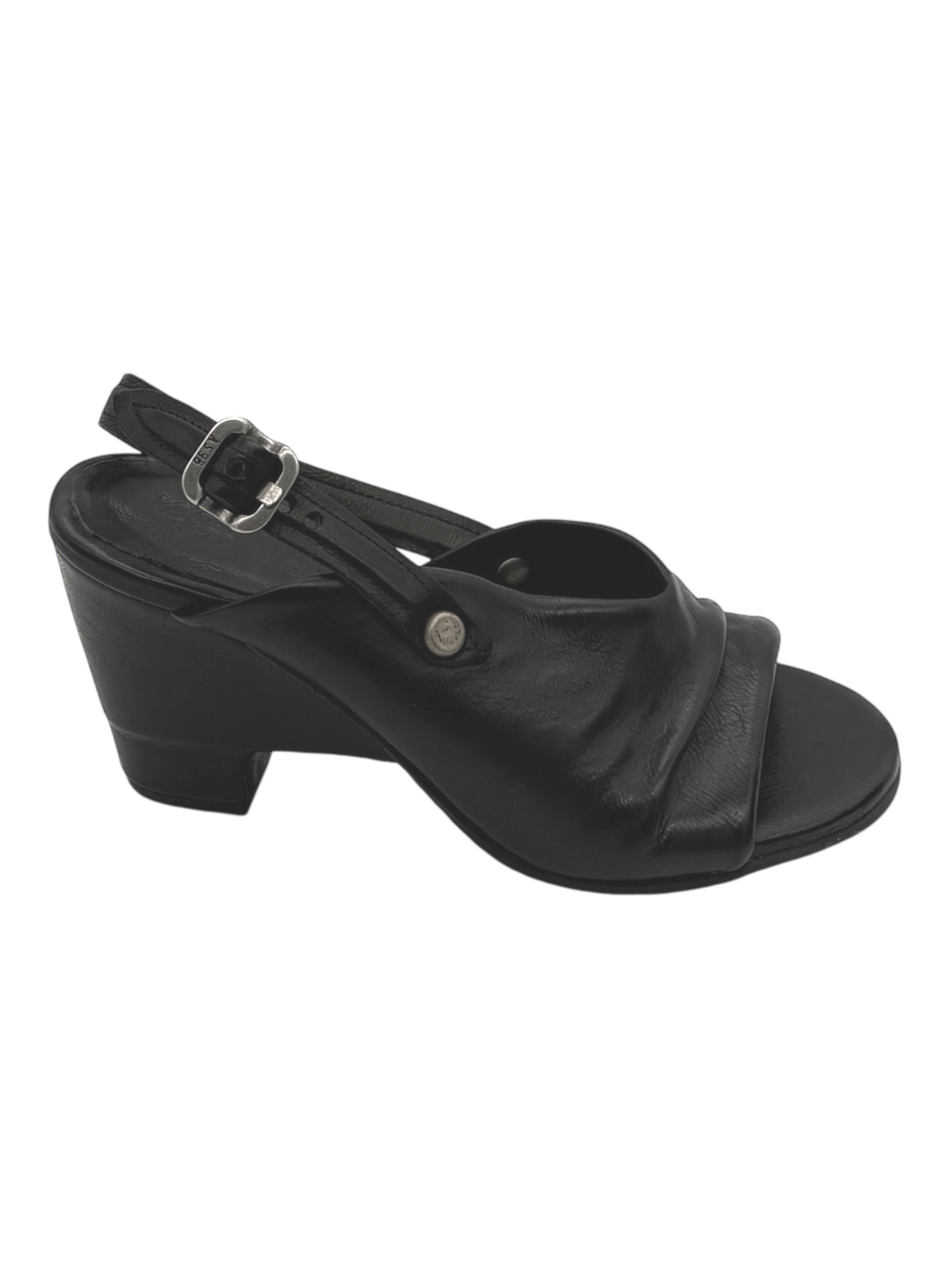 Sandalo pelle donna AS98 Black - C35001 -