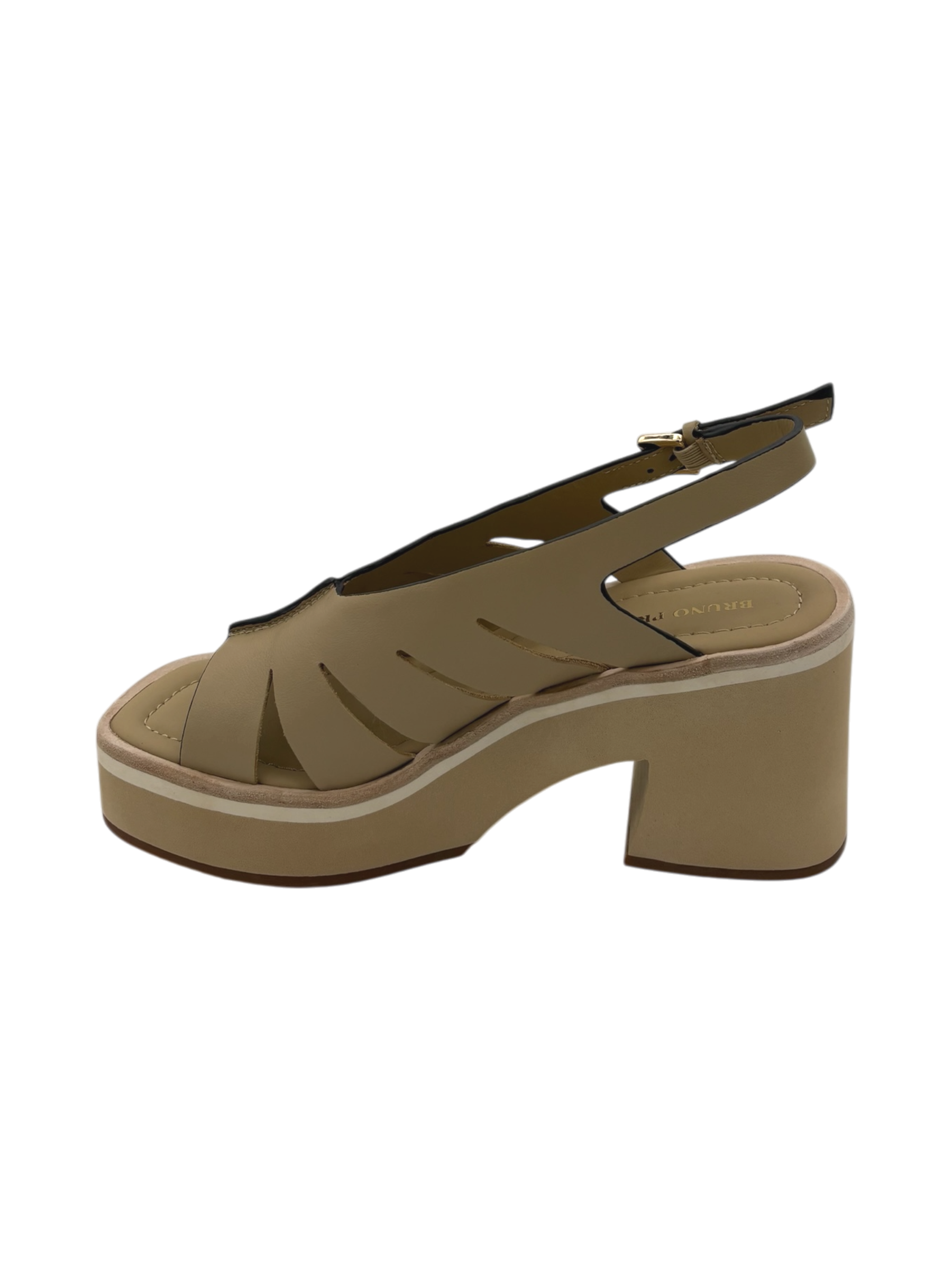 Sandalo Donna Bruno Premi BN6708X in Suede Papiro con Zeppa