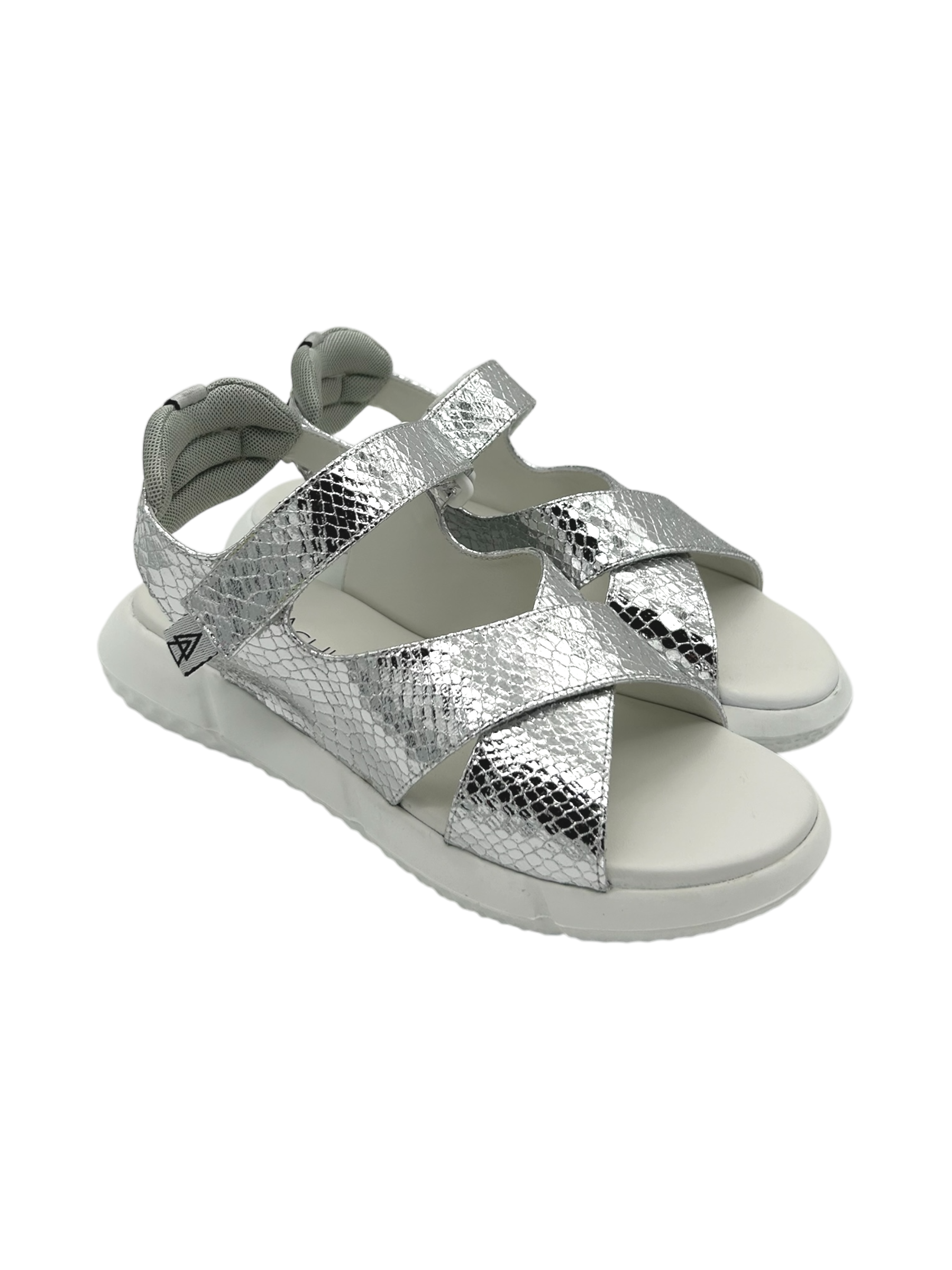 Sandalo pelle donna ELENA IACHI Silver - E3374 -