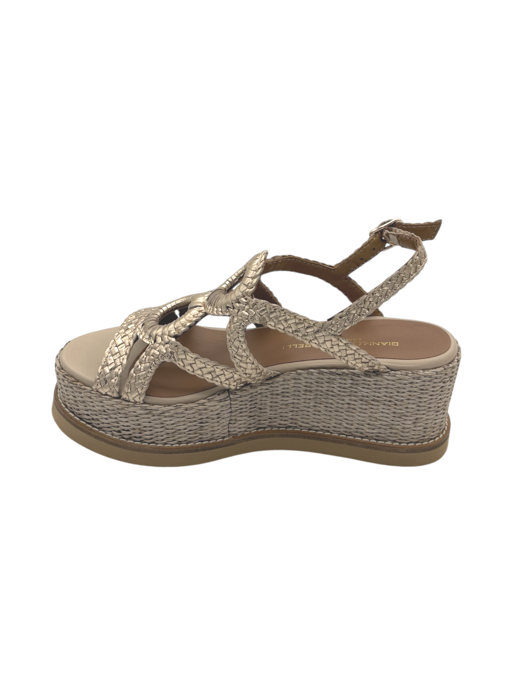 Sandalo pelle donna GIANMARCO SORELLI Gold -12270 Jil-