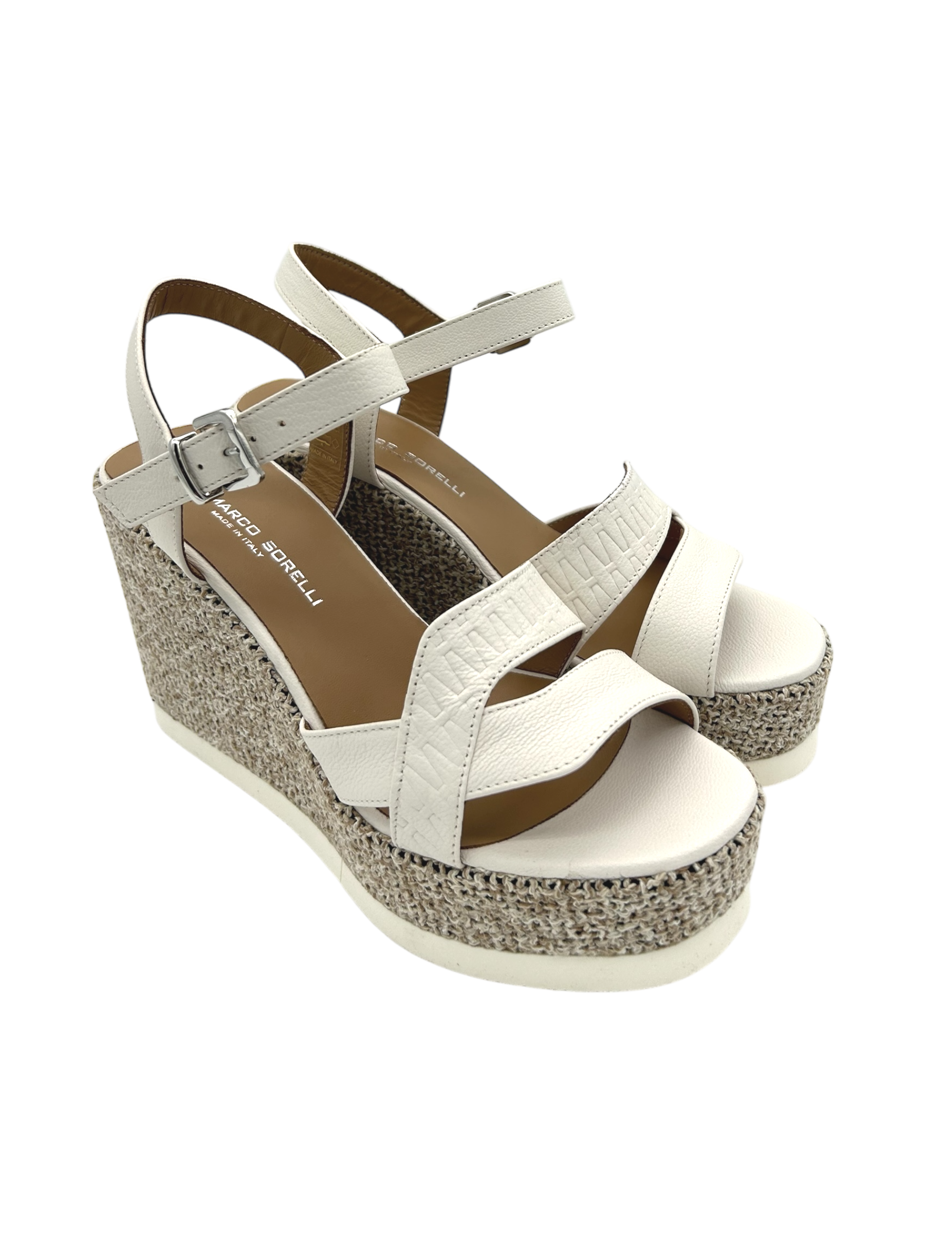 Sandalo pelle donna GIANMARCO SORELLI Bianco - 3033 Vale -
