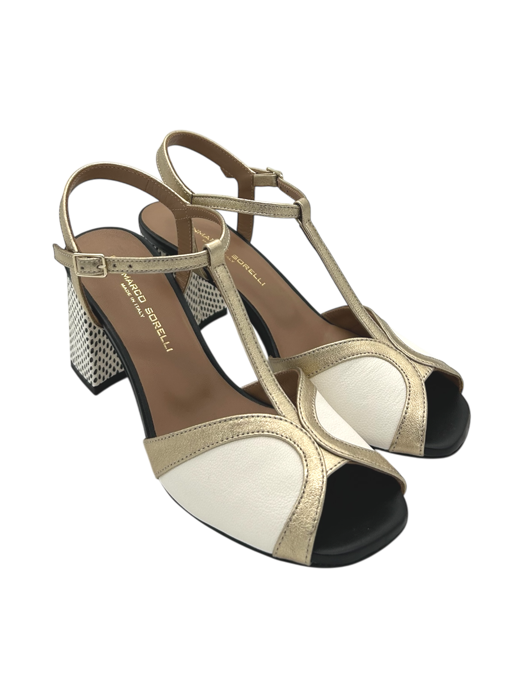 Sandalo pelle donna GIANMARCO SORELLI Bianco -2225 Ruby-