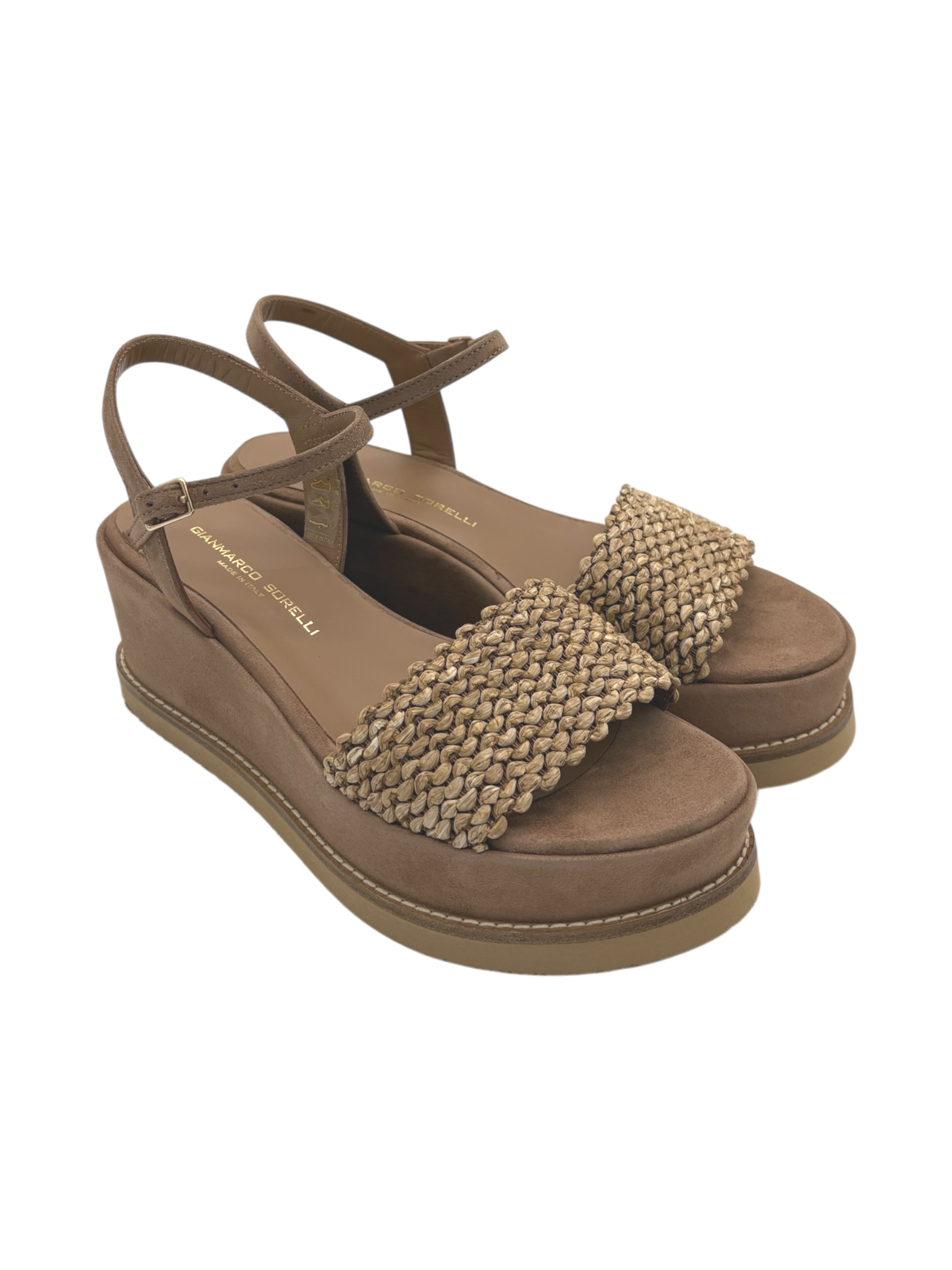 Sandalo pelle donna GIANMARCO SORELLI Legno -3082 Jil-