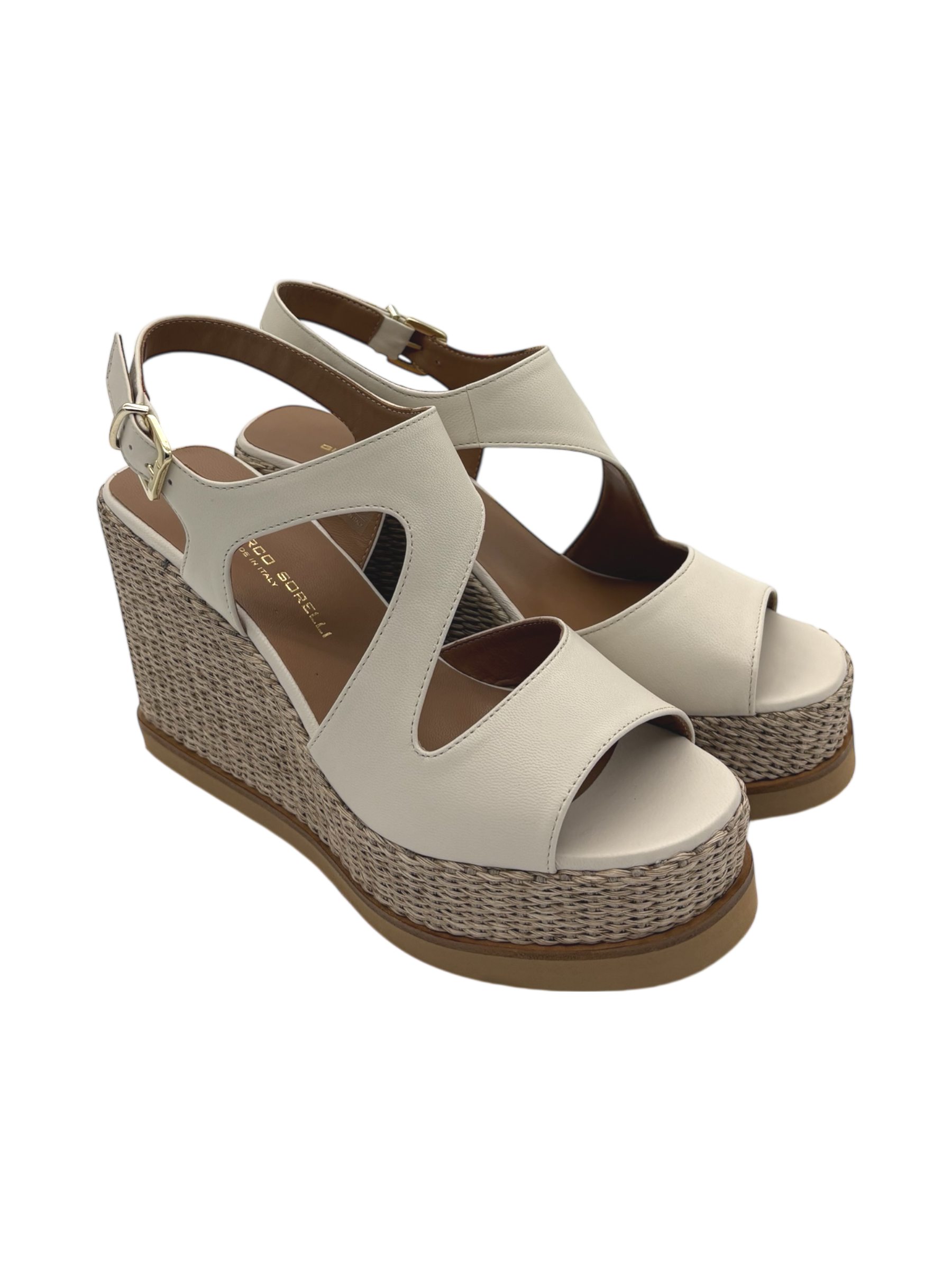 Sandalo pelle donna GIANMARCO SORELLI Off White -3084 -