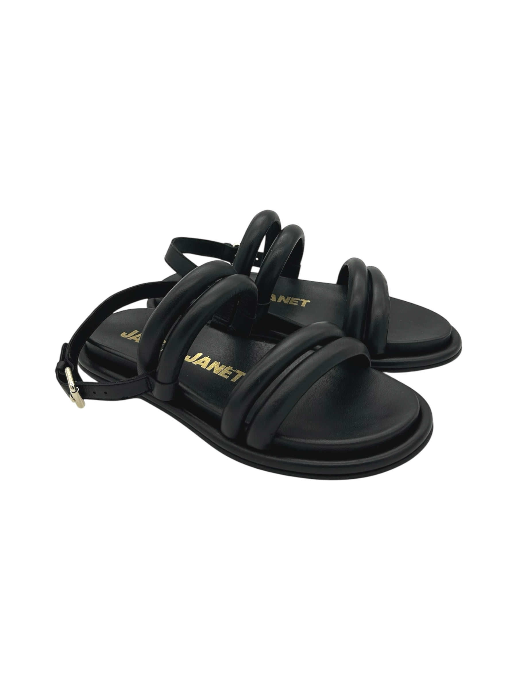 Sandalo pelle donna Janet & Janet Nero - J 161 -