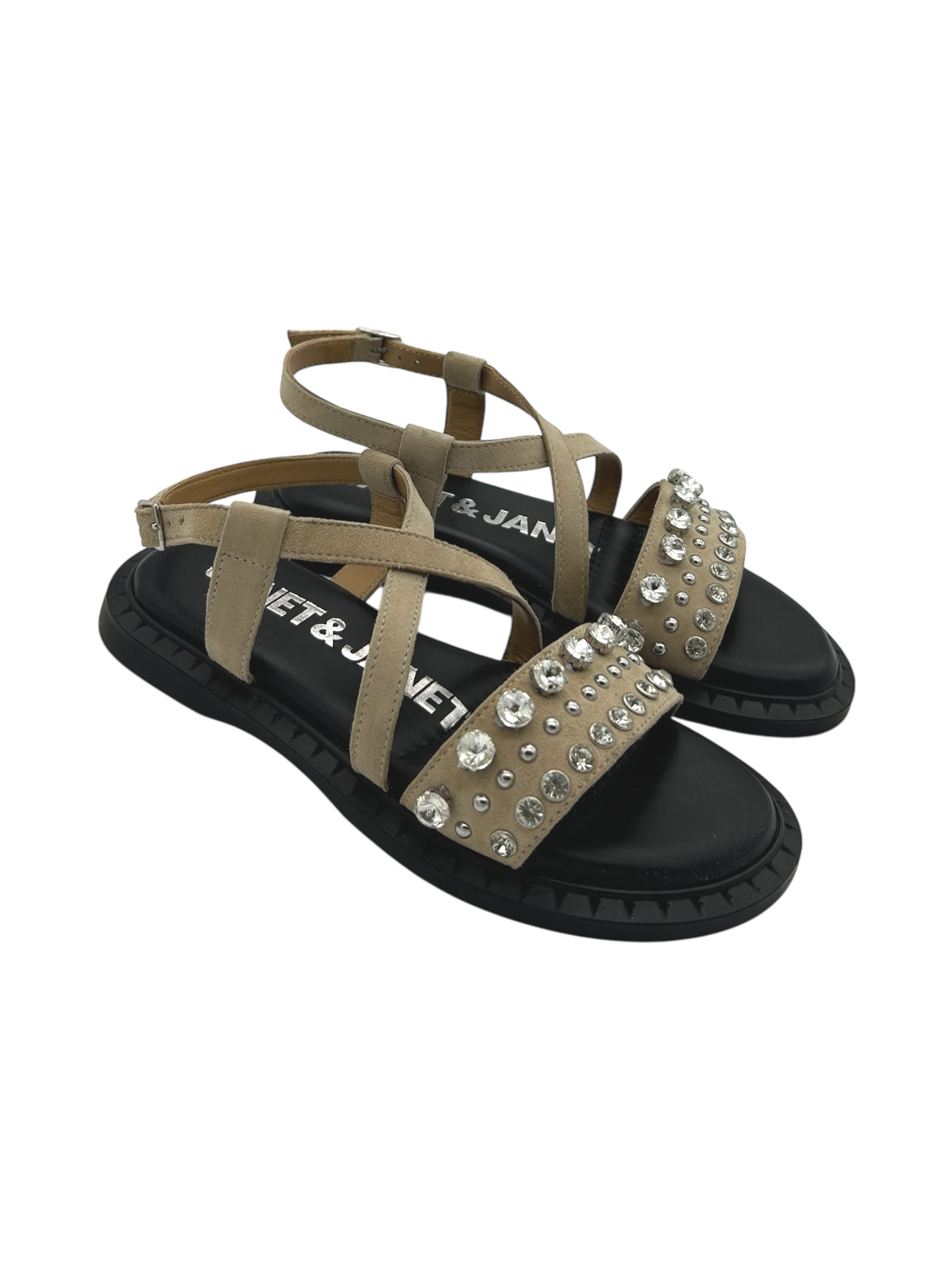 Sandalo pelle donna Janet & Janet Beige - J 144 -